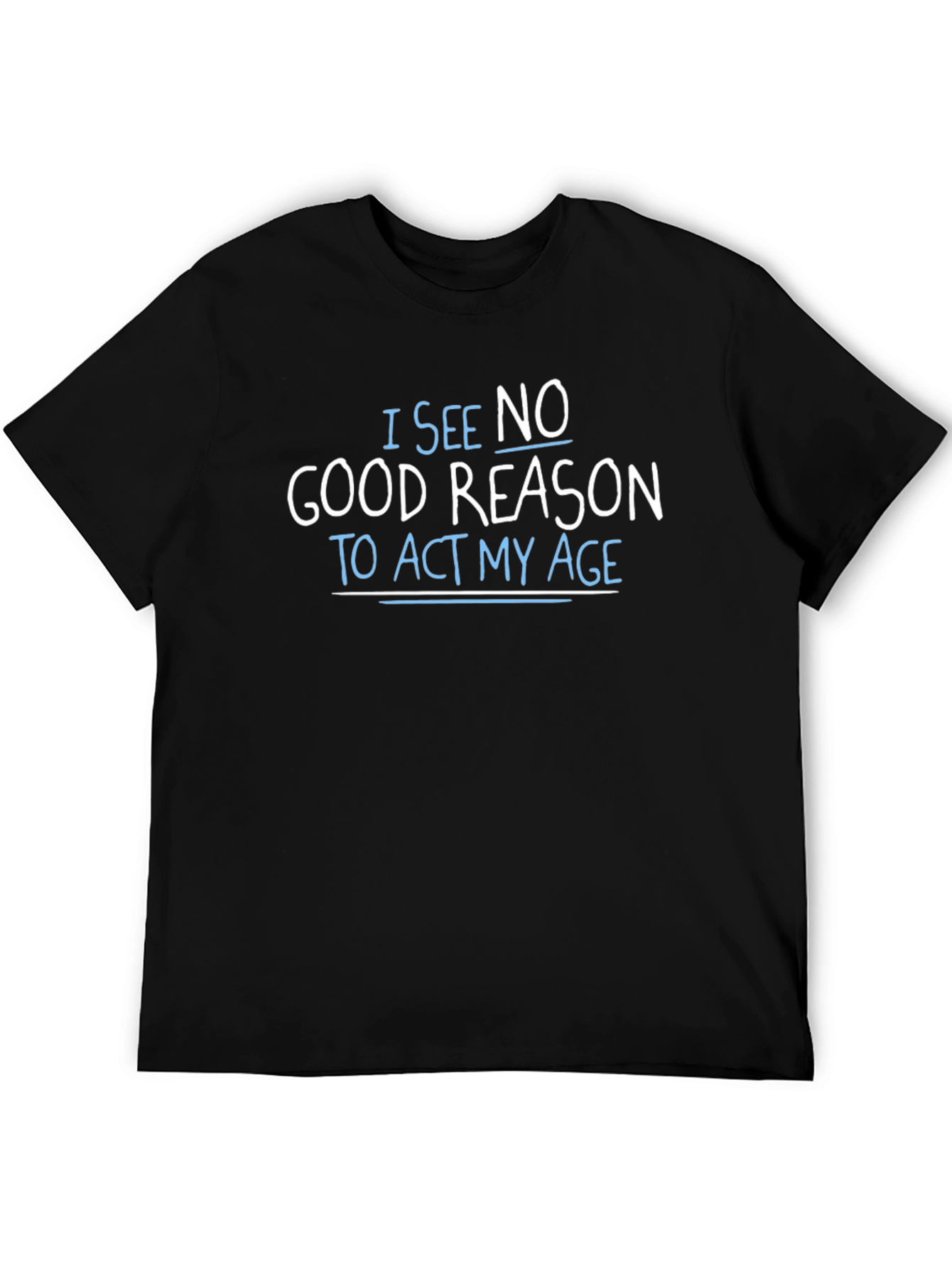 Funny Age Saying Black T-Shirt
