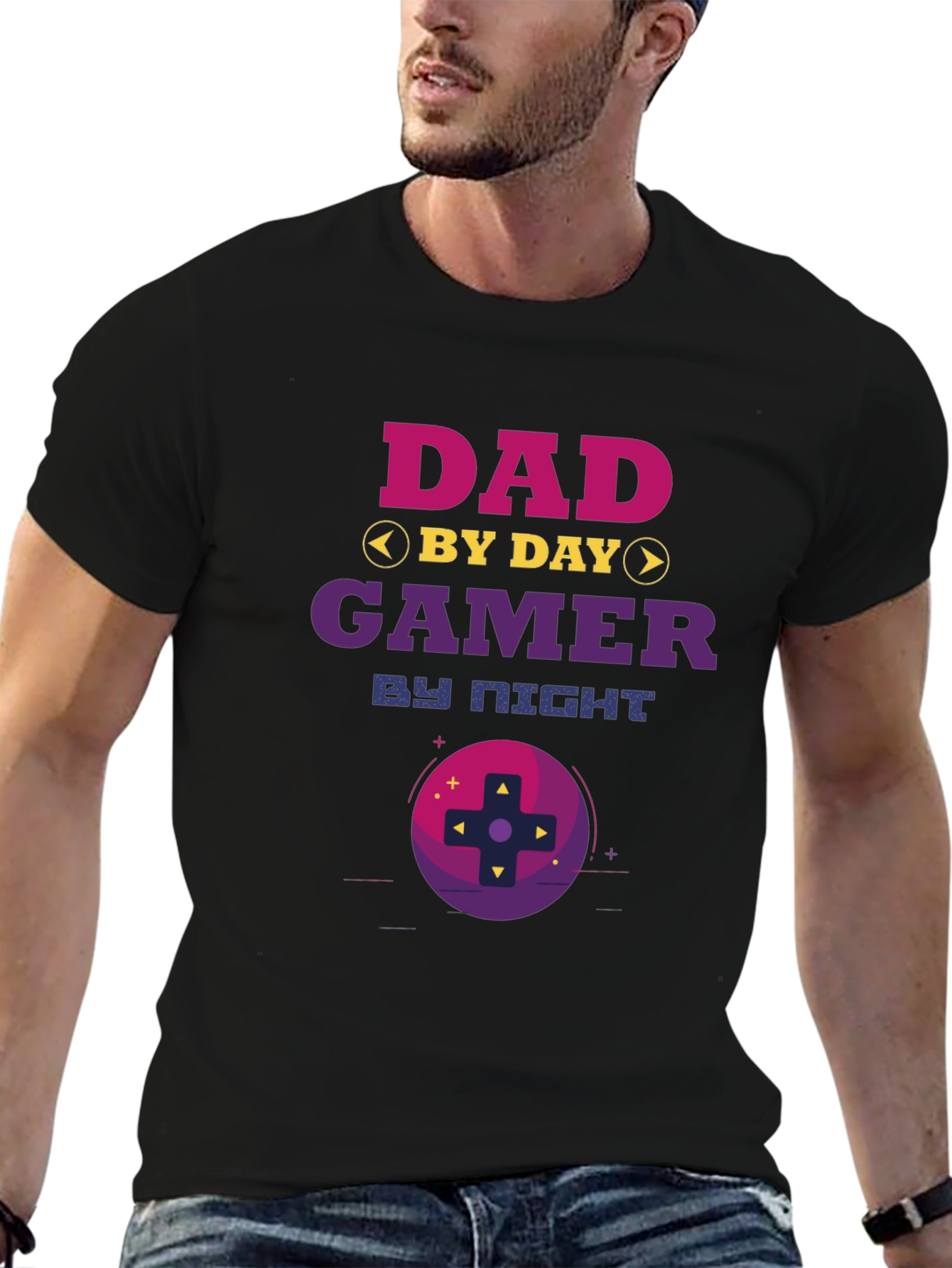 Dad By Day Gamer By Night Graphic Tee