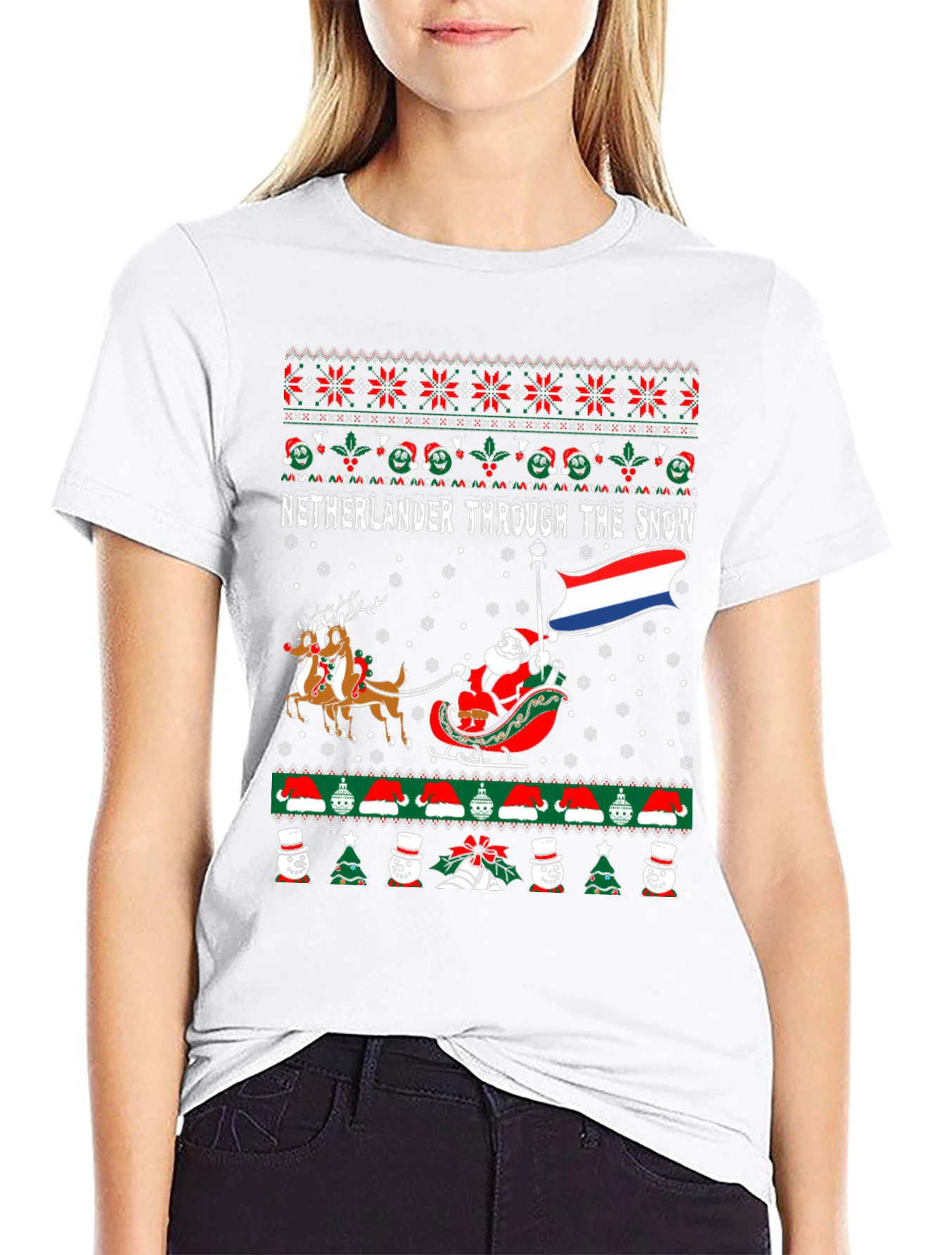 Netherlands Christmas Santa T-Shirt