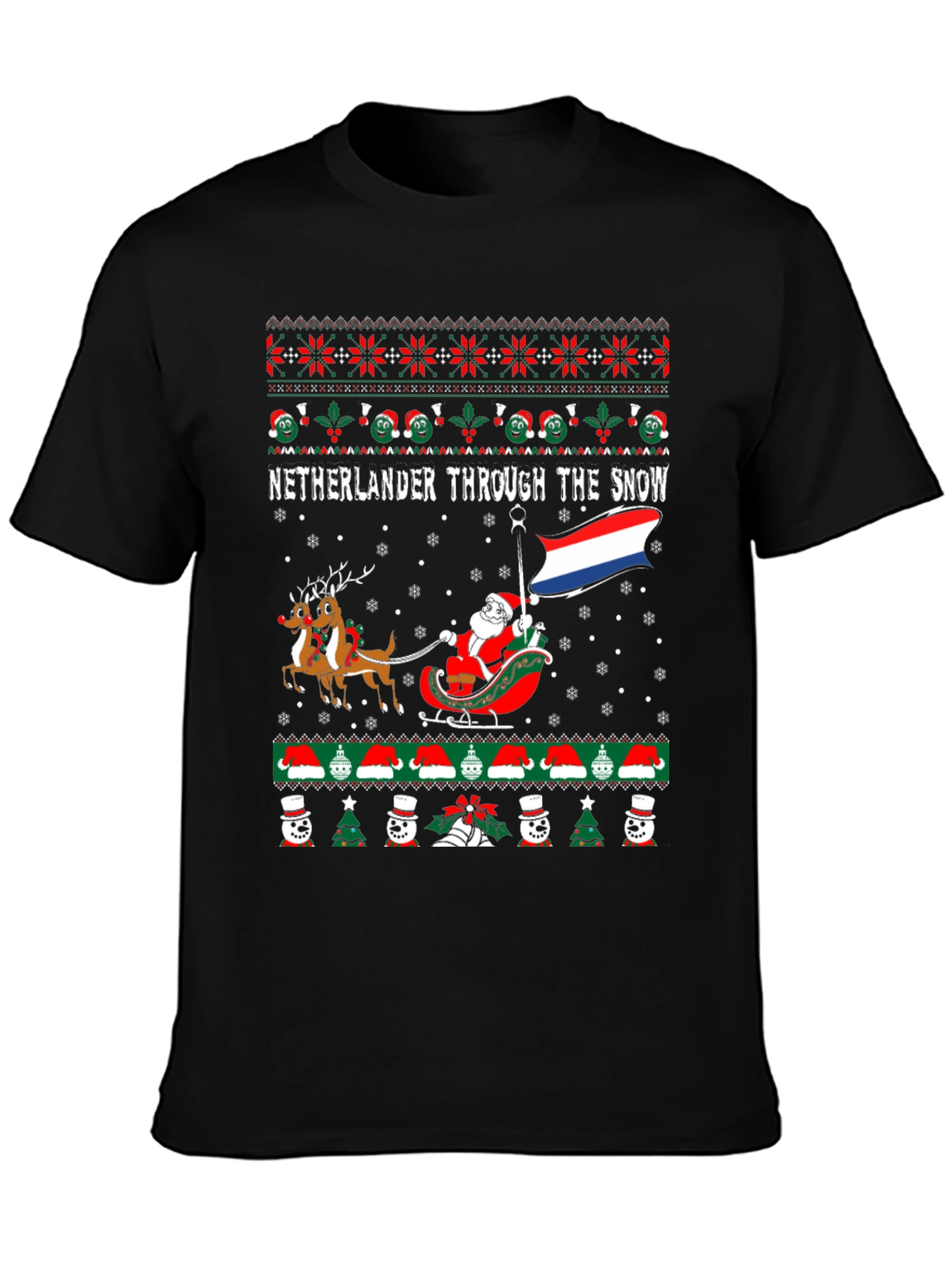 Netherlands Christmas Santa T-Shirt