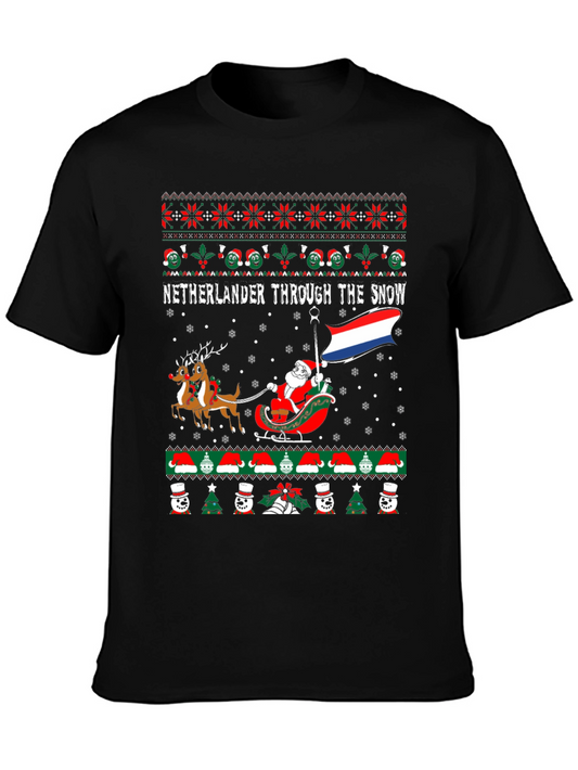 Netherlands Christmas Santa T-Shirt
