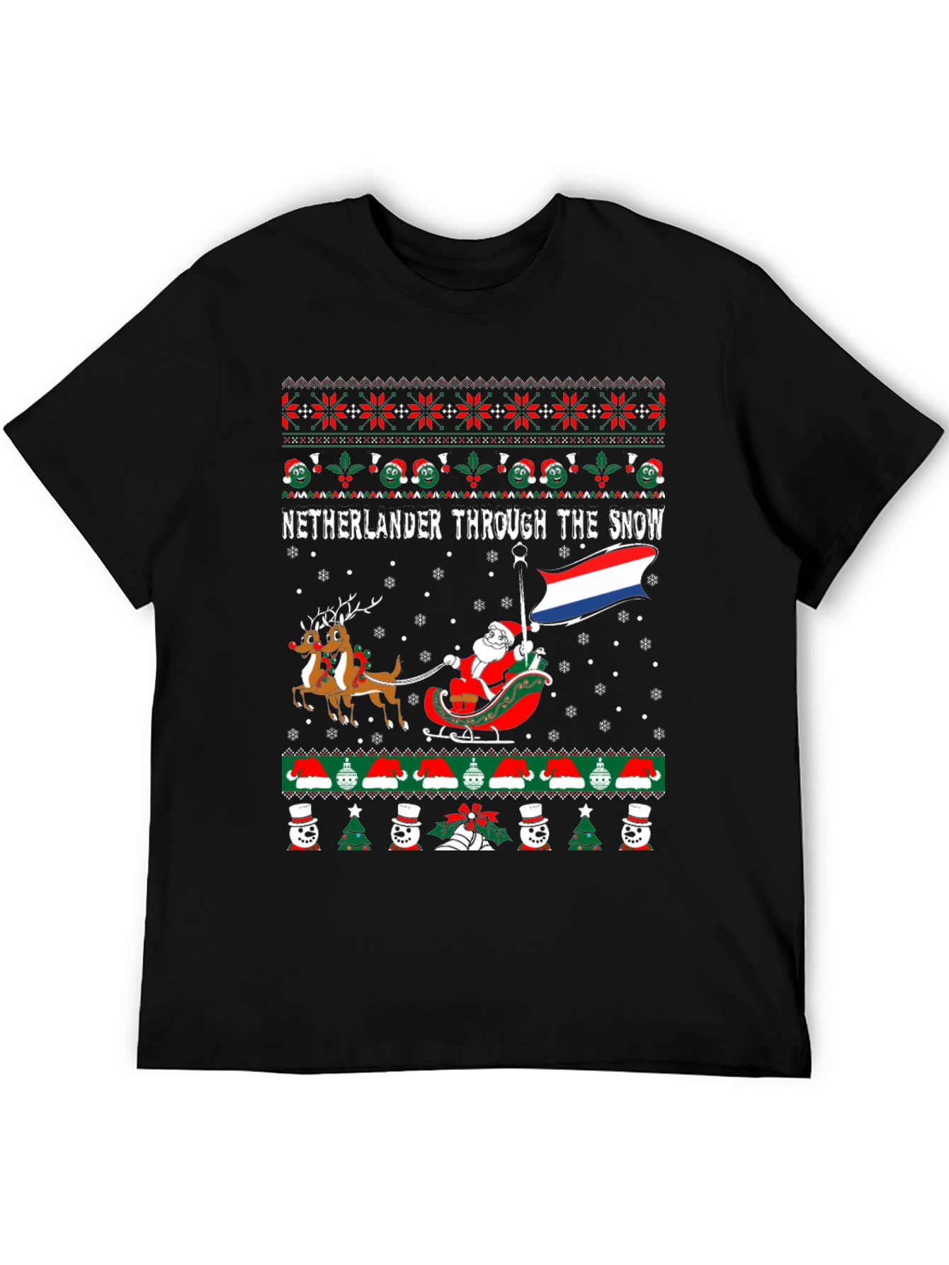 Netherlands Christmas Santa T-Shirt