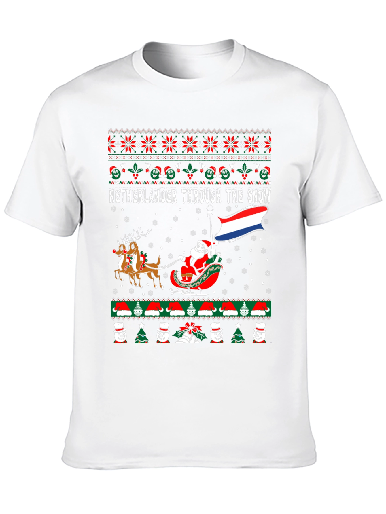 Netherlands Christmas Santa T-Shirt