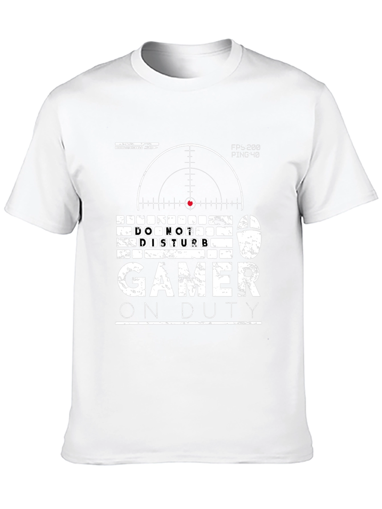 Gamer On Duty Graphic Tee - Black Cotton T-Shirt