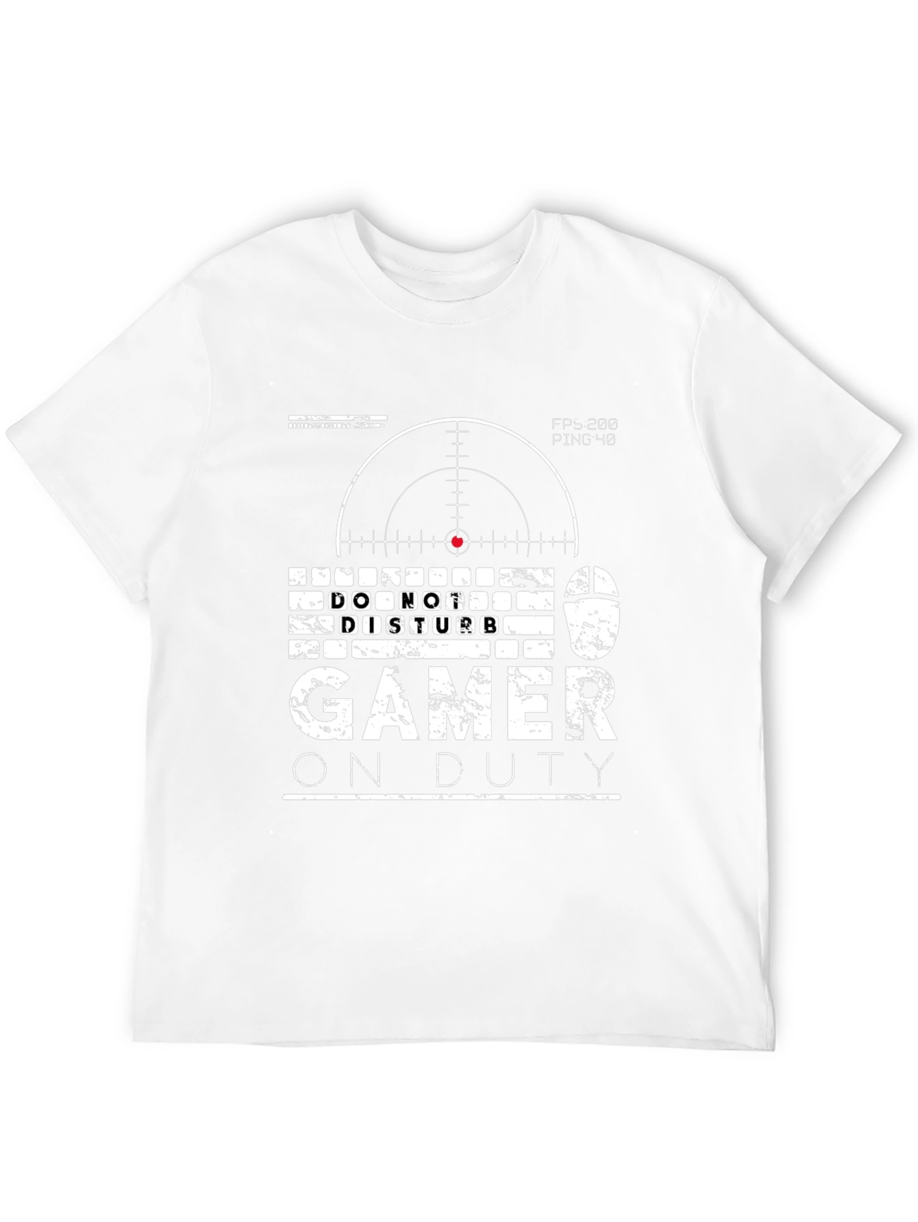 Gamer On Duty Graphic Tee - Black Cotton T-Shirt