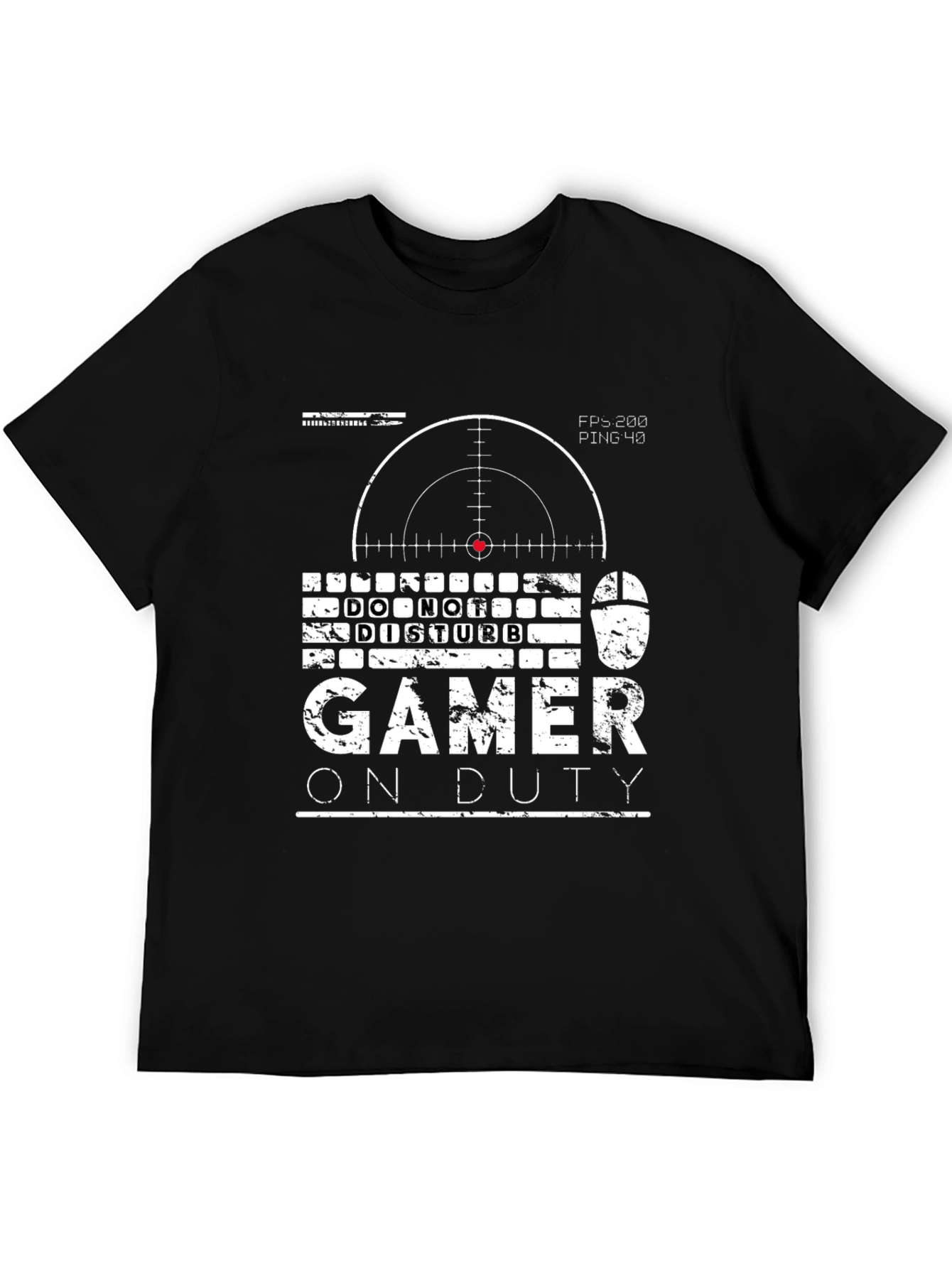 Gamer On Duty Graphic Tee - Black Cotton T-Shirt