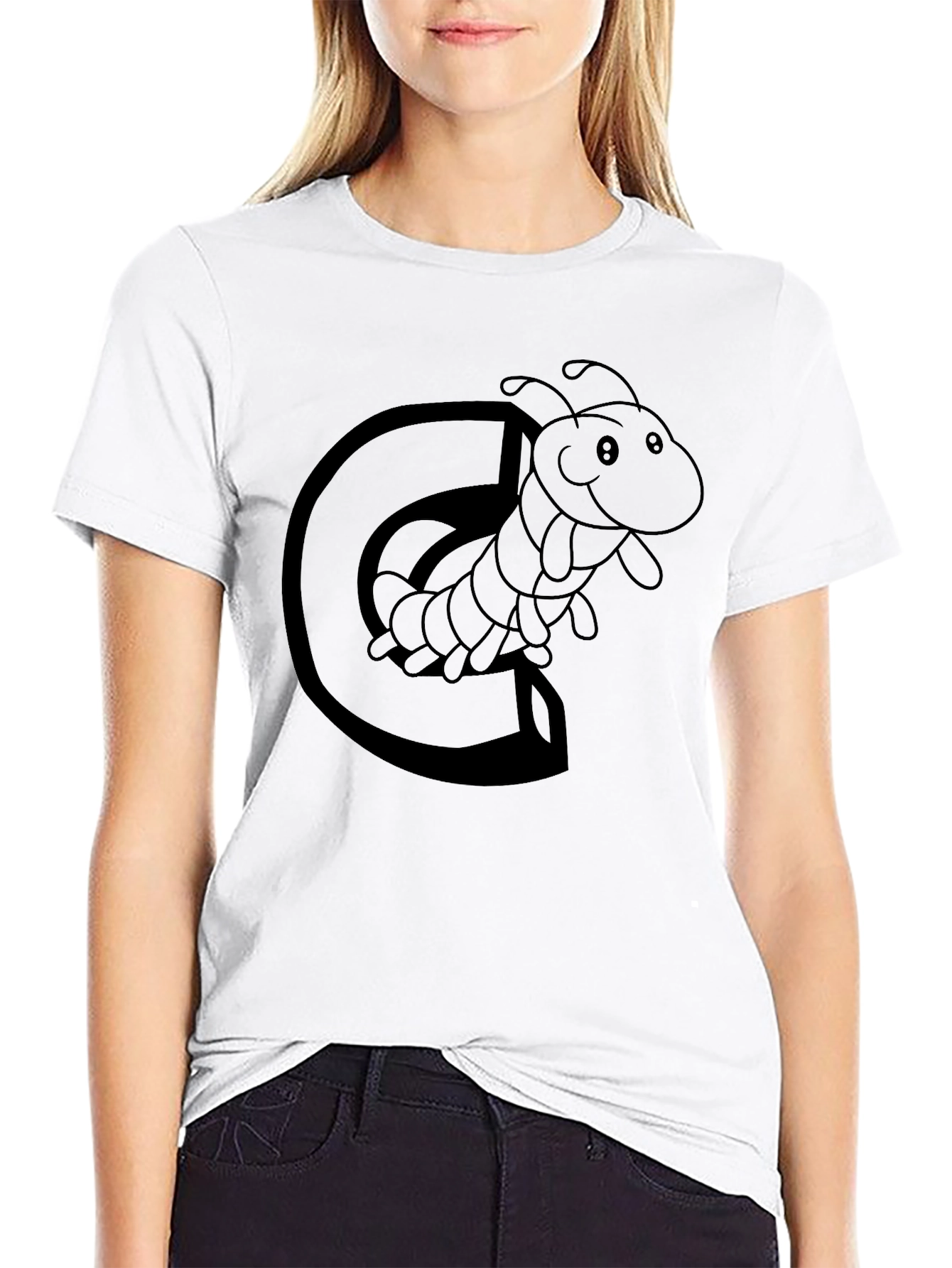 Caterpillar Letter C Black T-Shirt
