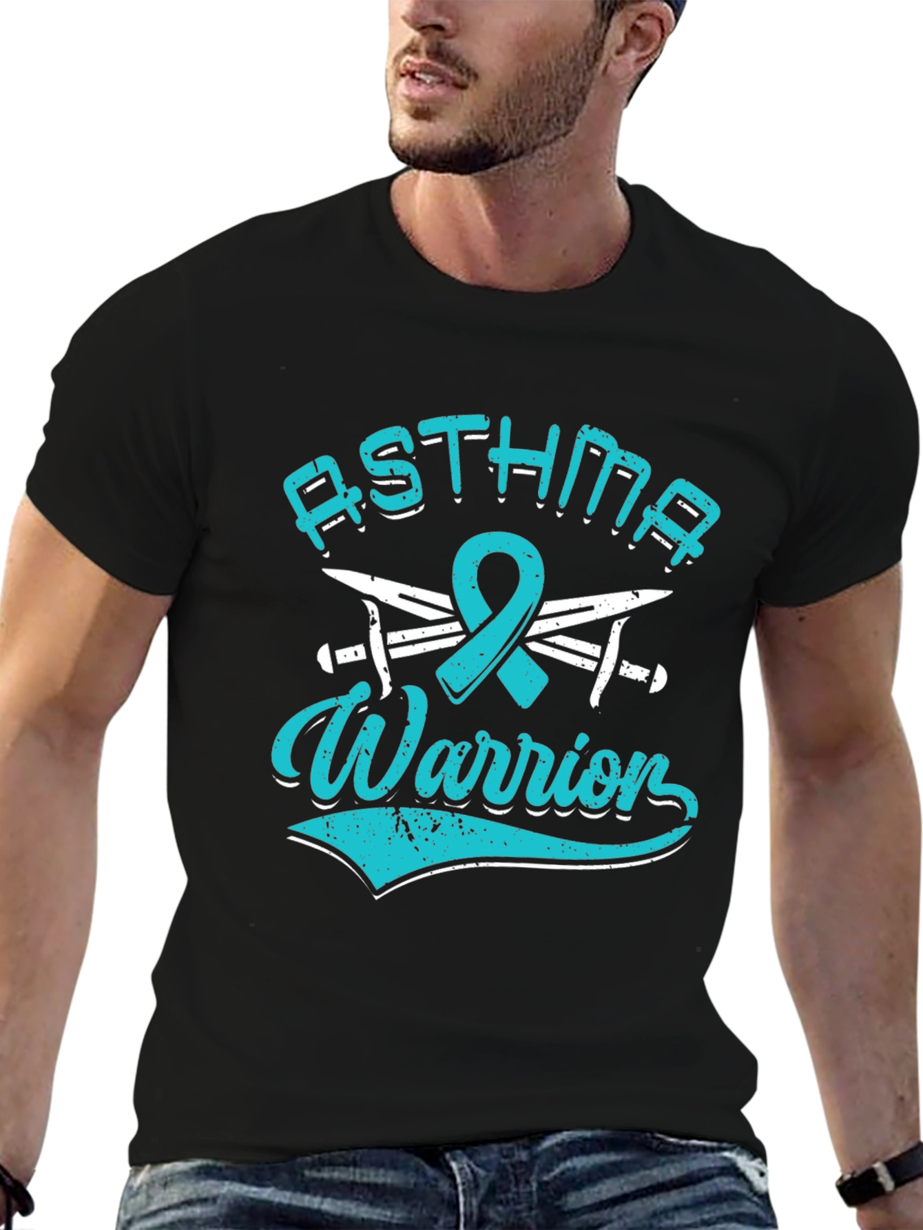 Asthma Warrior Awareness T-Shirt - Black