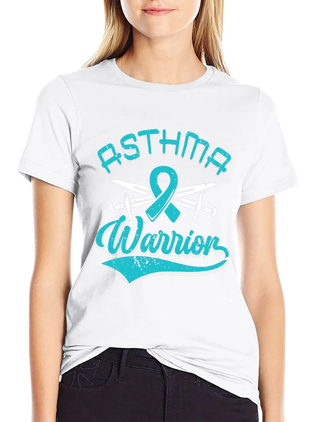 Asthma Warrior Awareness T-Shirt - Black