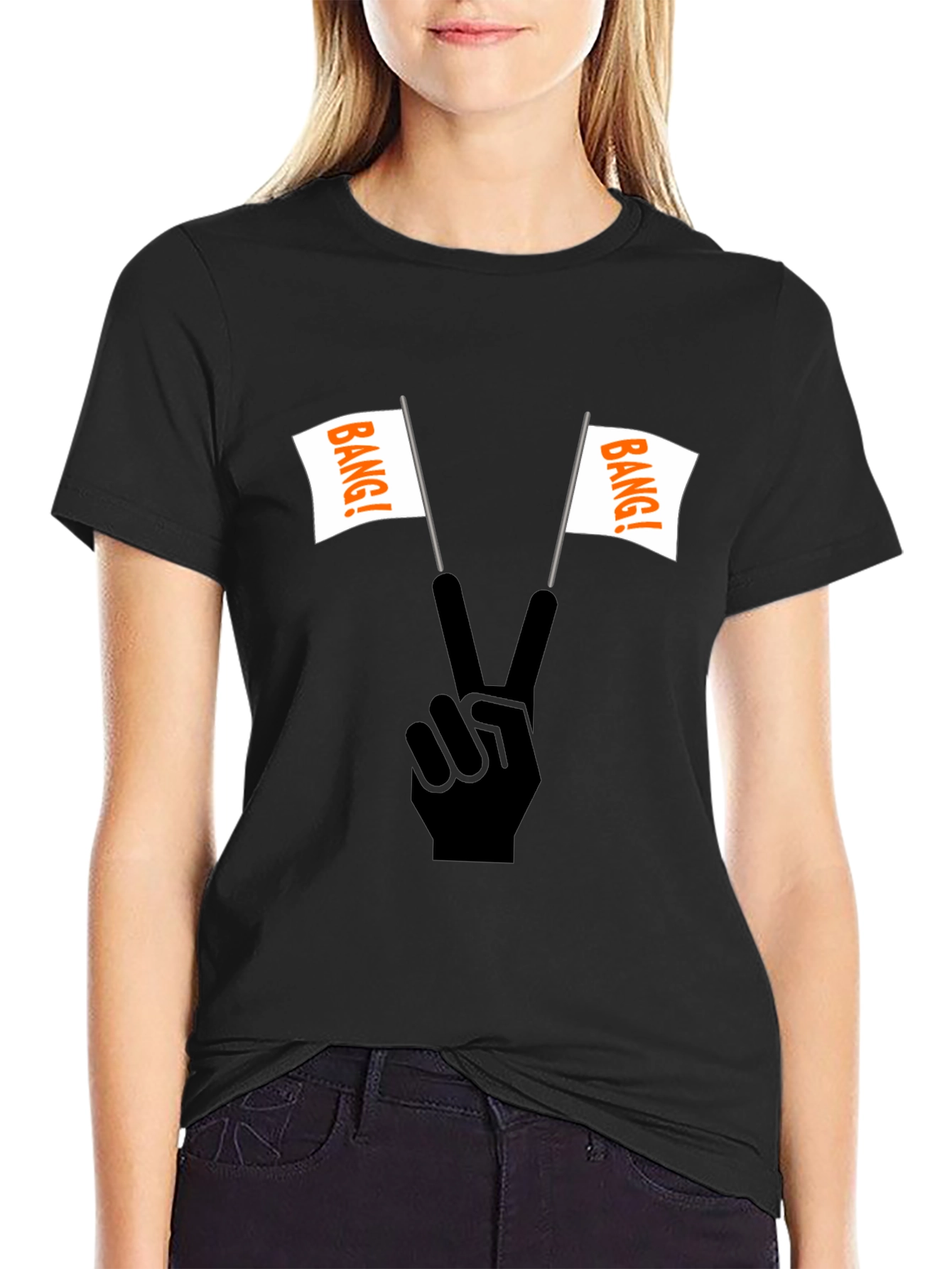 Bang! T-Shirt: Peace Sign with Flags