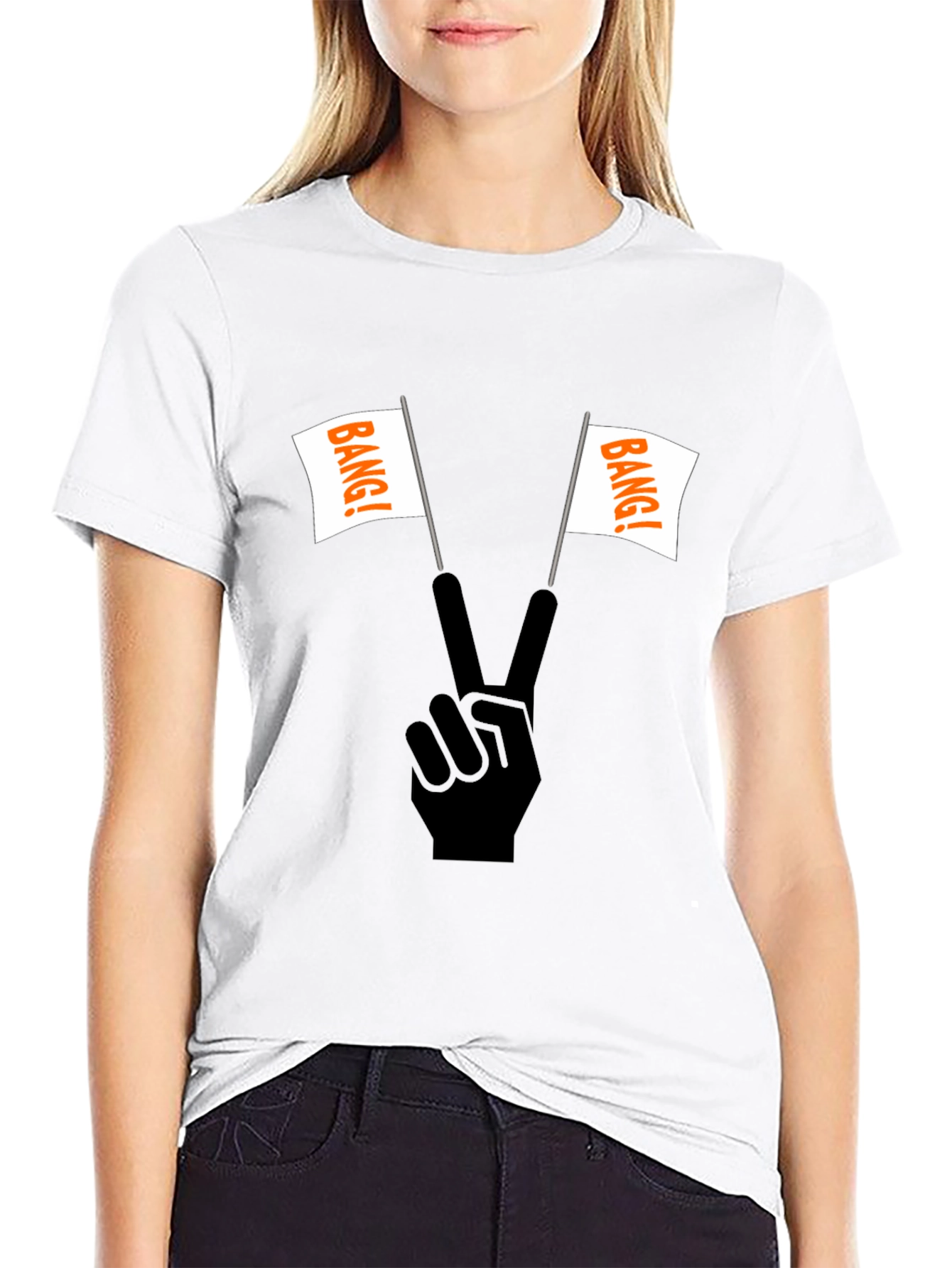 Bang! T-Shirt: Peace Sign with Flags