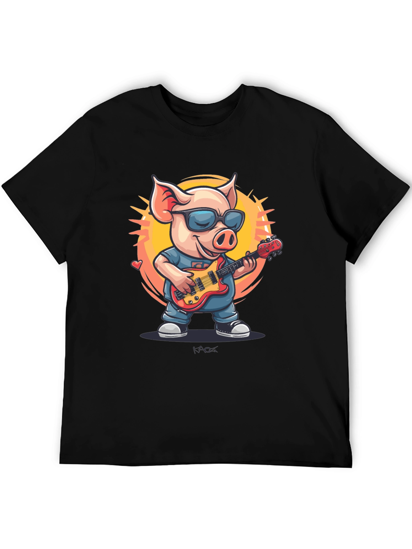 Cool Pig Rocking Guitar T-Shirt