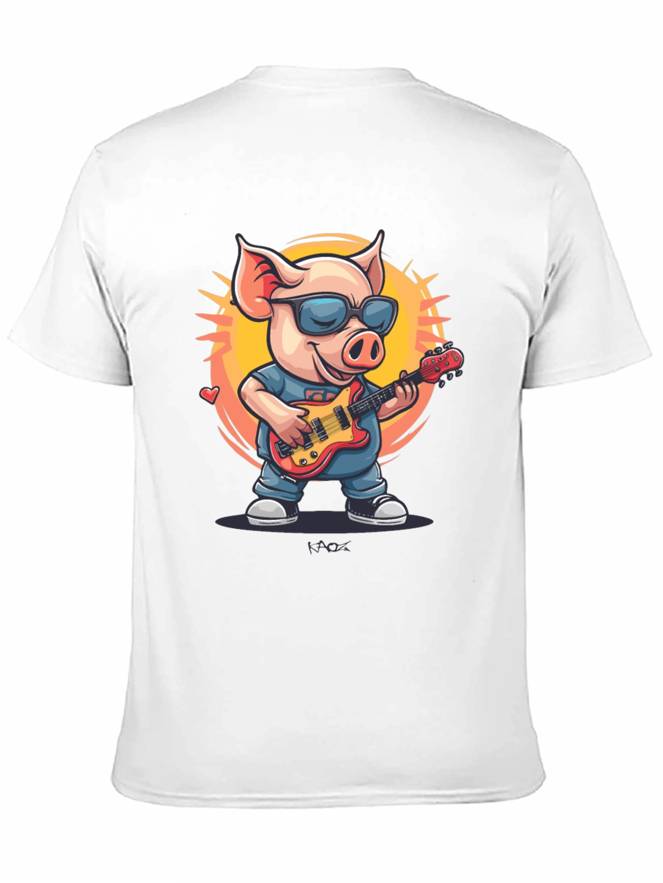 Cool Pig Rocking Guitar T-Shirt