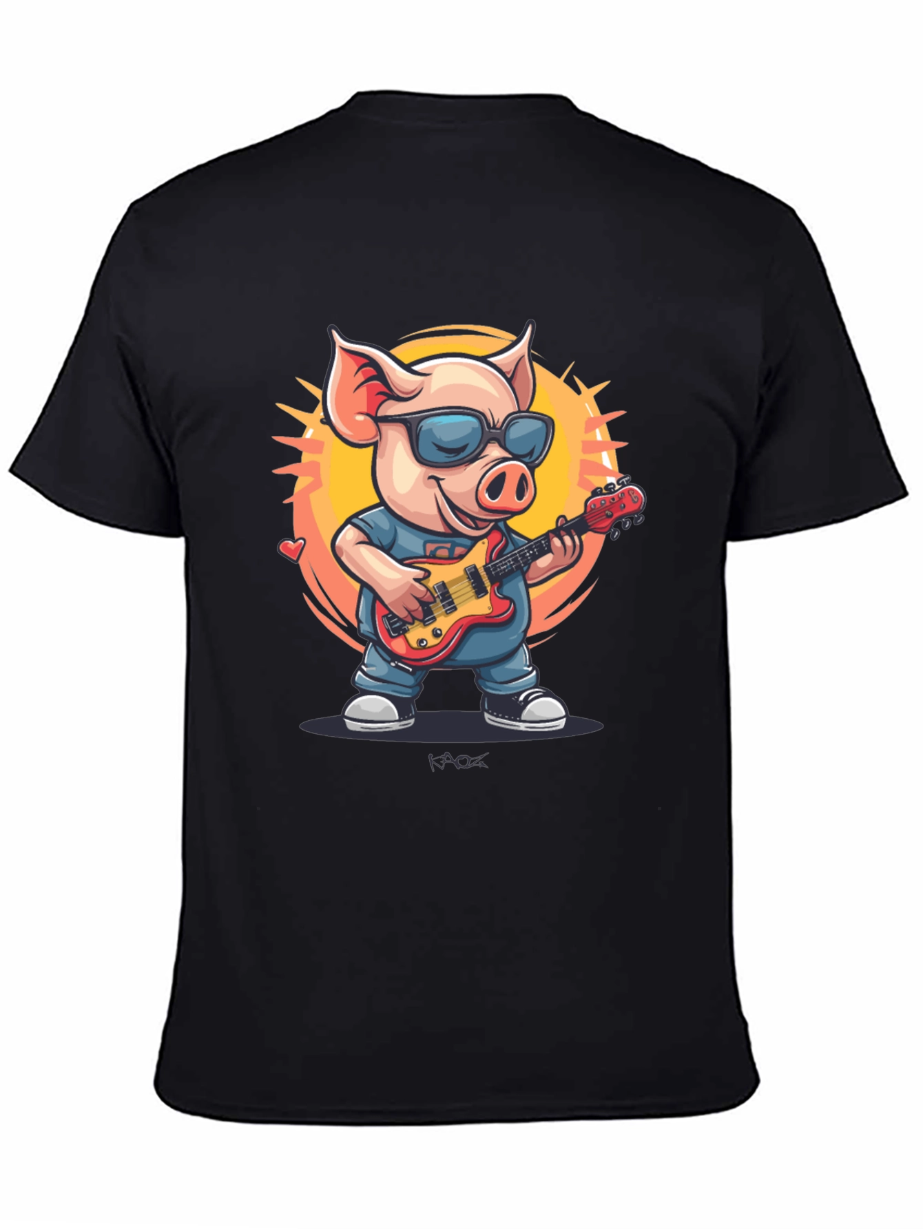 Cool Pig Rocking Guitar T-Shirt