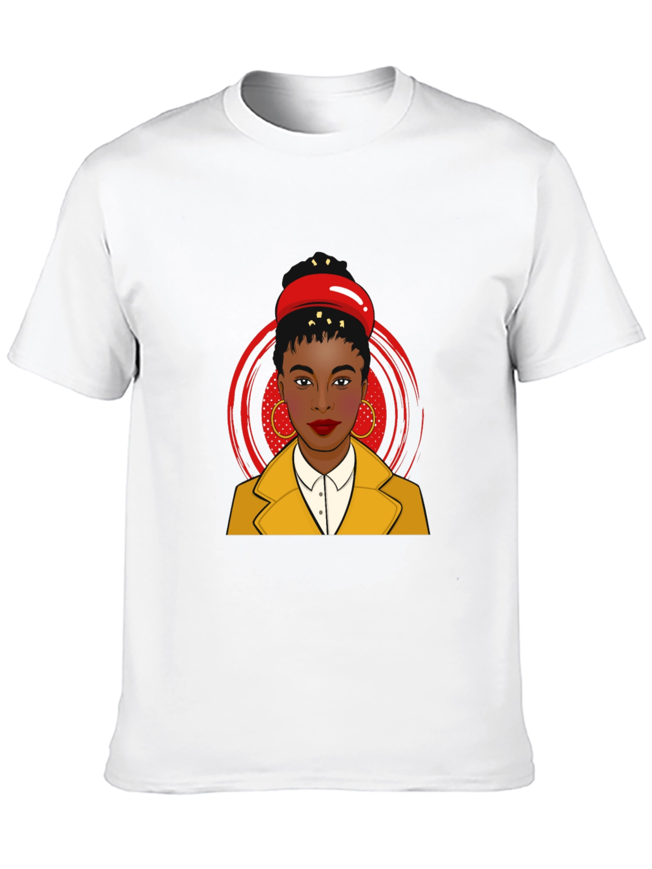 Stylish Woman Graphic Tee - Artistic Pop Art Design