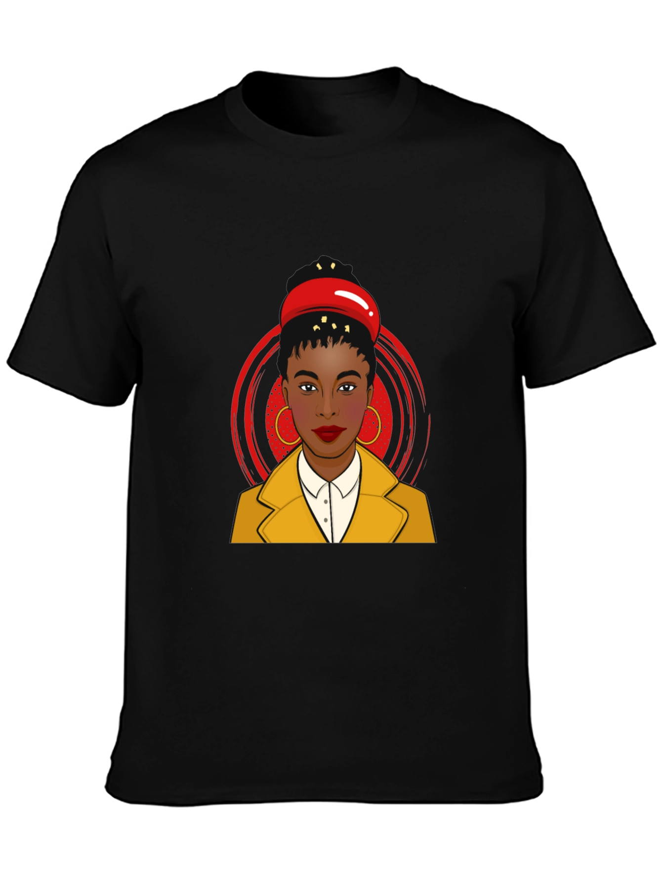 Stylish Woman Graphic Tee - Artistic Pop Art Design