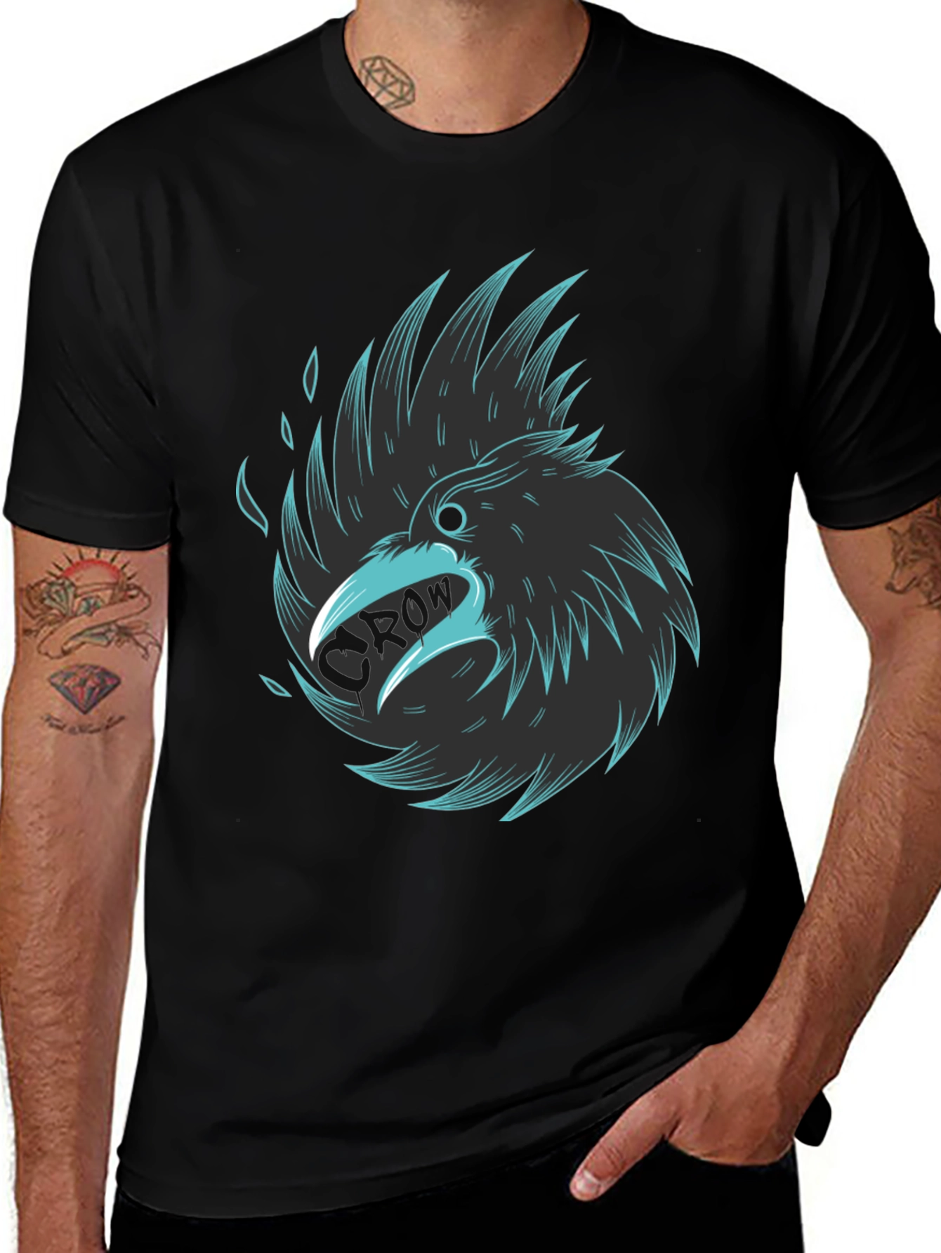 Raven Graphic Black Tee