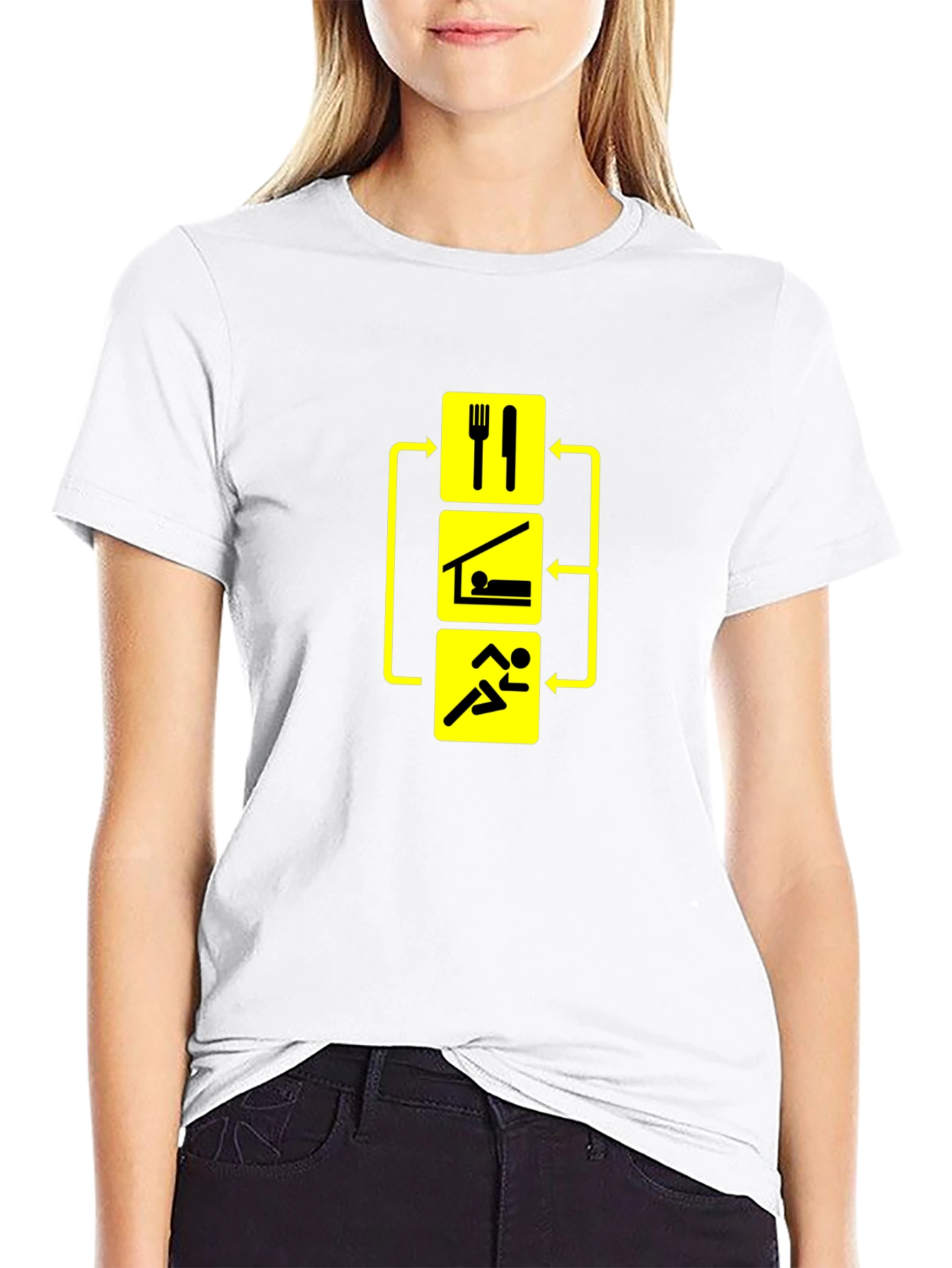 Eat Sleep Run Repeat Black T-Shirt