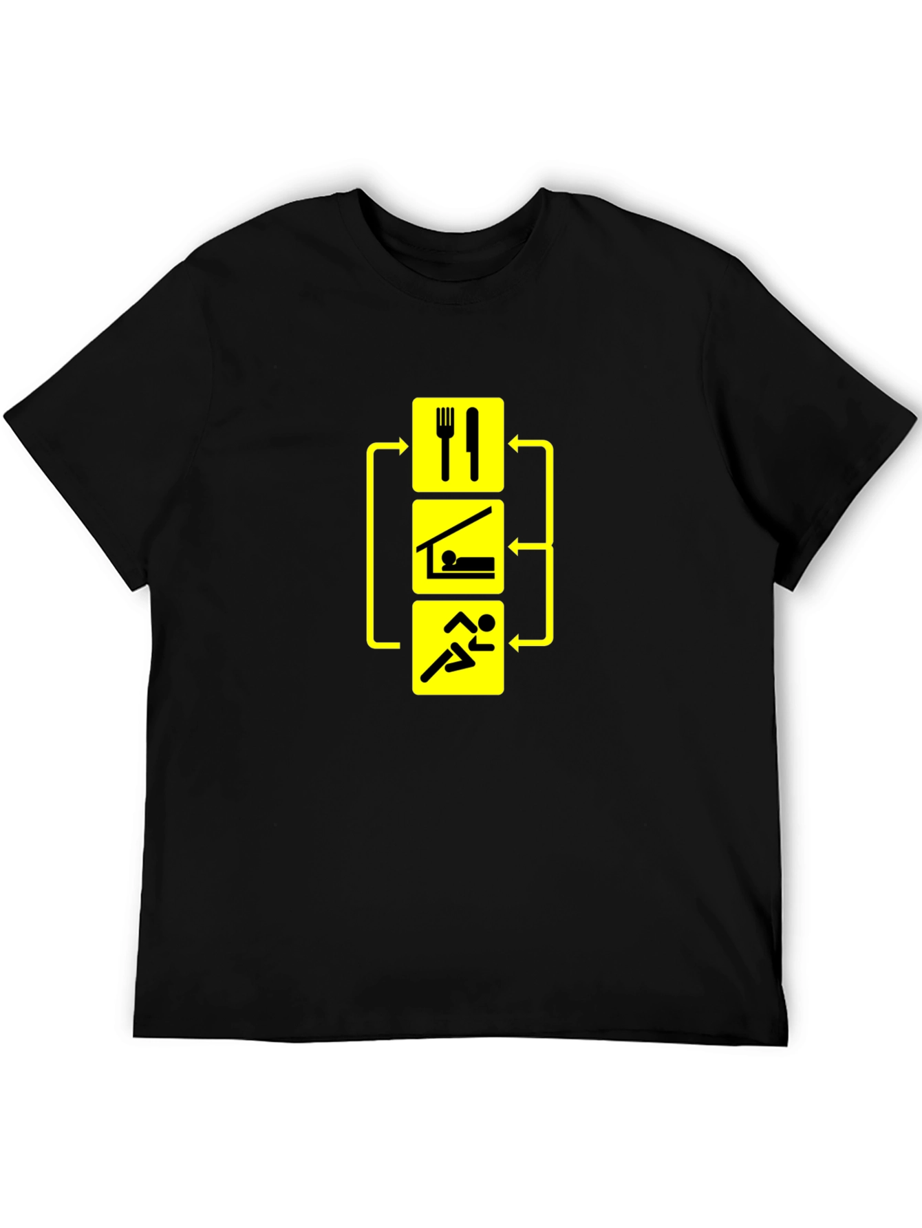 Eat Sleep Run Repeat Black T-Shirt