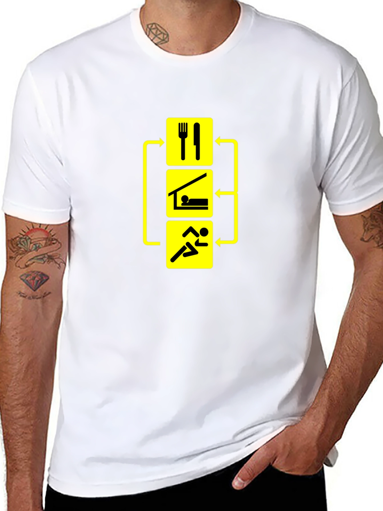 Eat Sleep Run Repeat Black T-Shirt
