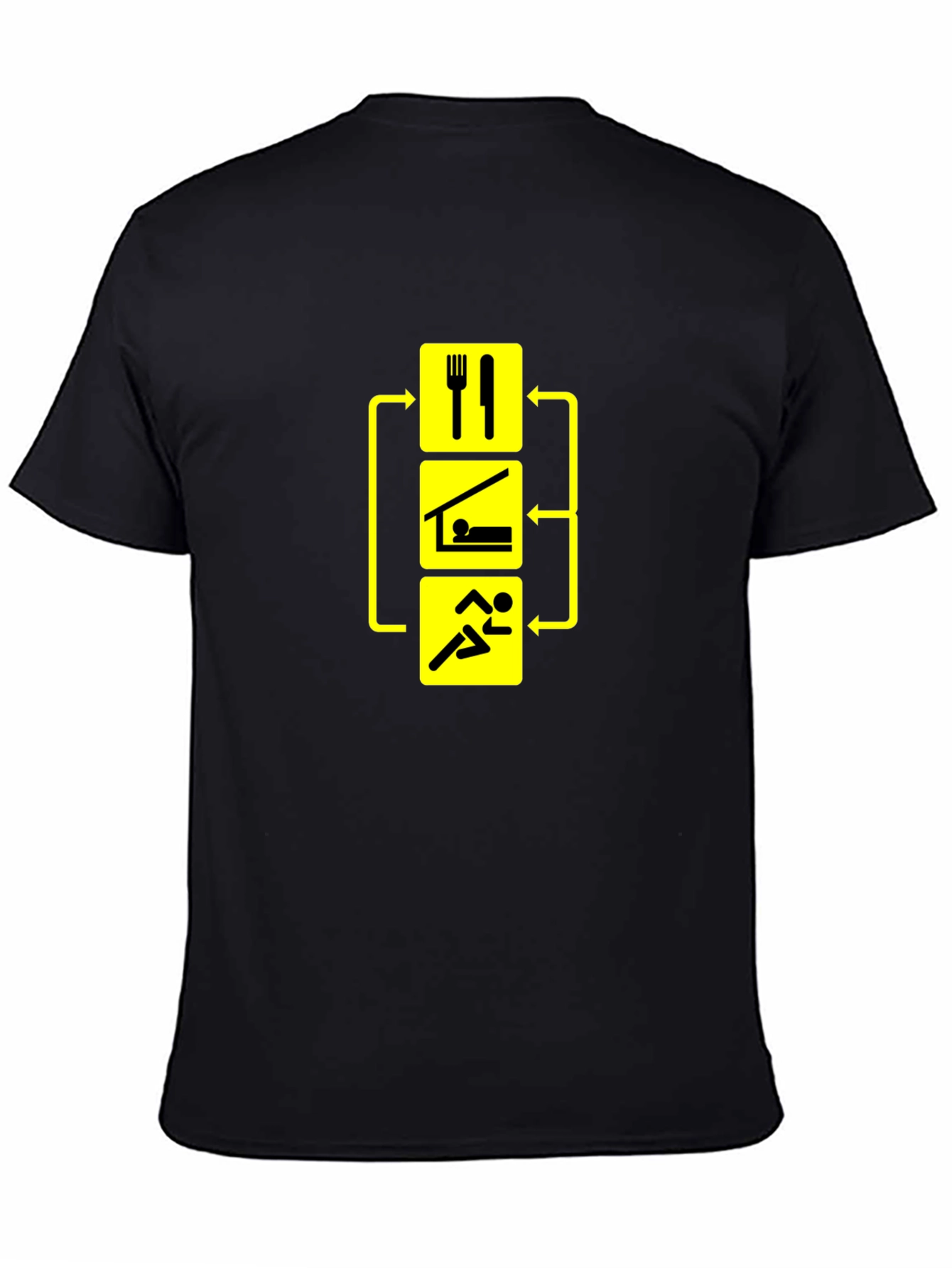 Eat Sleep Run Repeat Black T-Shirt