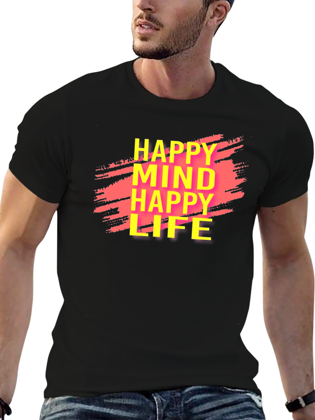 Happy Mind Happy Life Graphic Tee