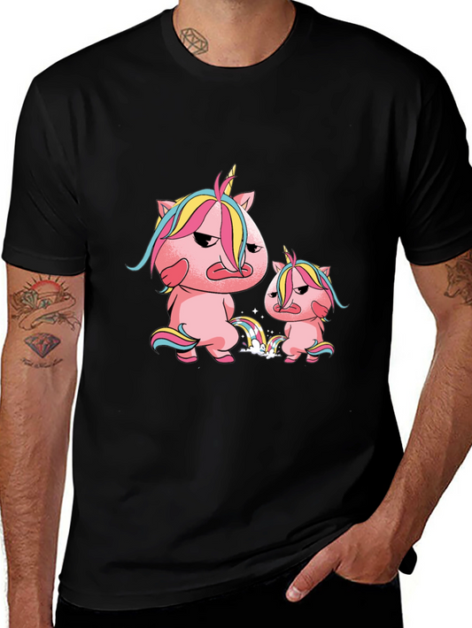 Grumpy Unicorn T-Shirt - Black Cotton Tee