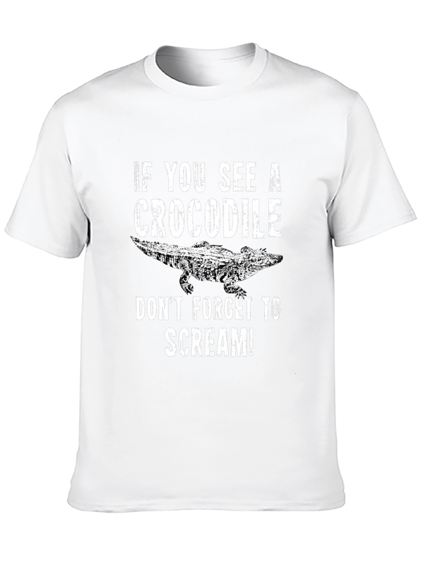 Crocodile Scream T-Shirt - Funny Graphic Tee