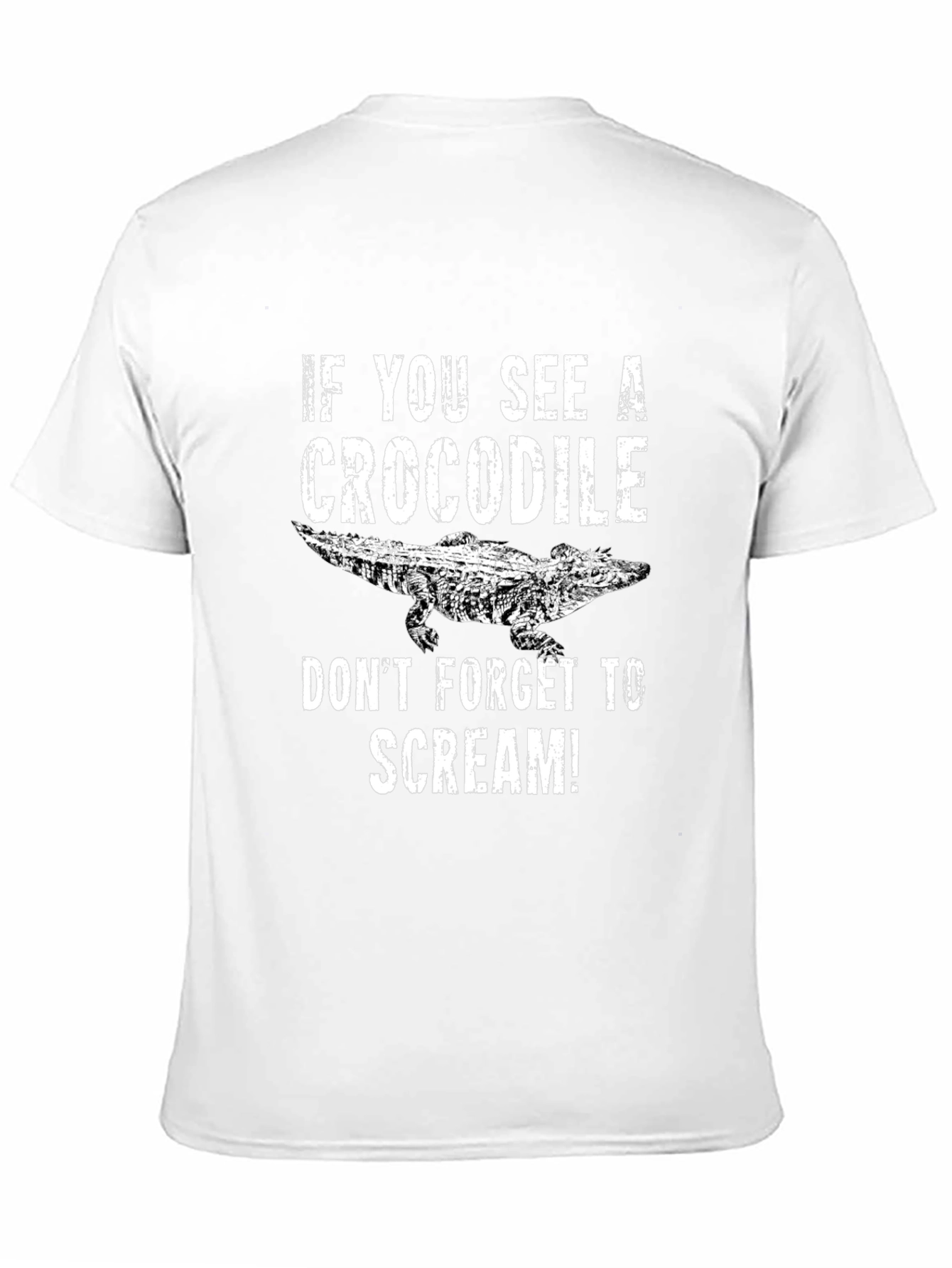 Crocodile Scream T-Shirt - Funny Graphic Tee