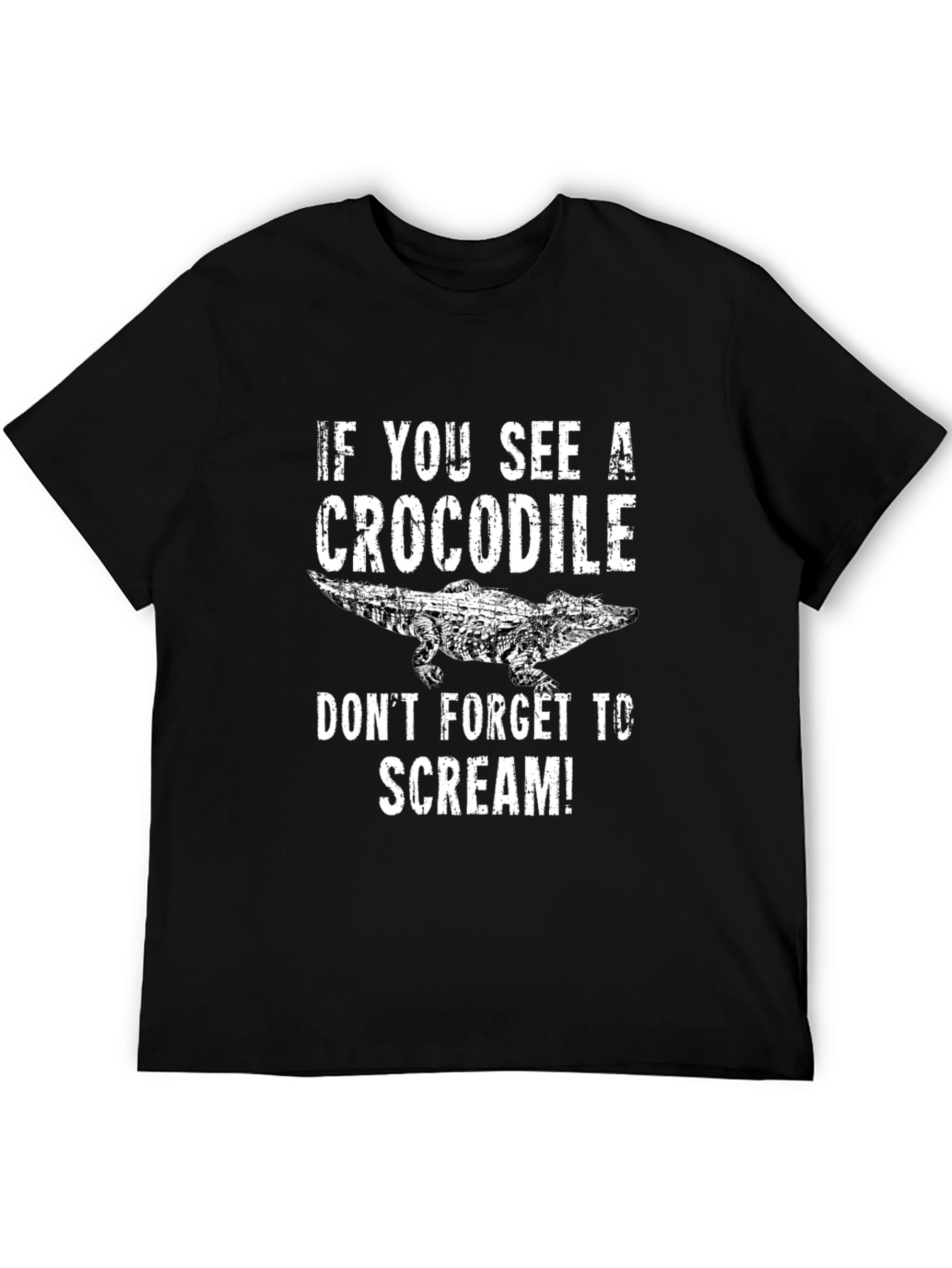 Crocodile Scream T-Shirt - Funny Graphic Tee