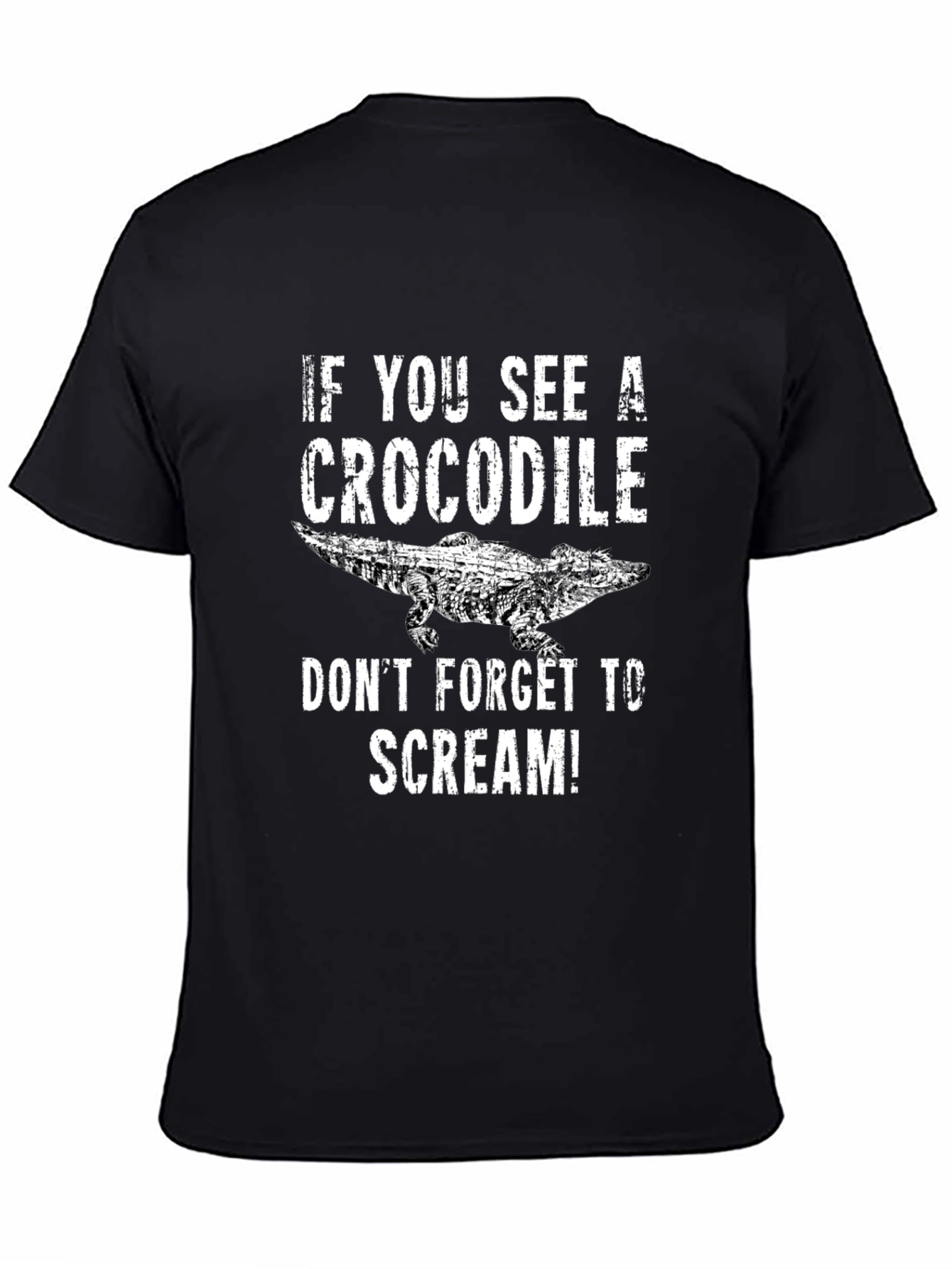 Crocodile Scream T-Shirt - Funny Graphic Tee