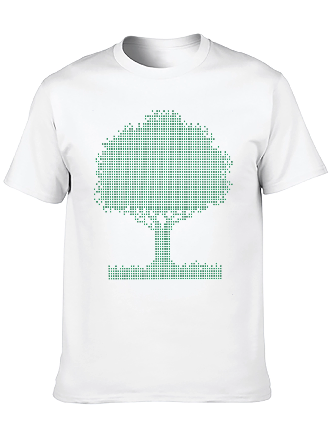 Pixel Tree Graphic Tee - Eco-Friendly Style