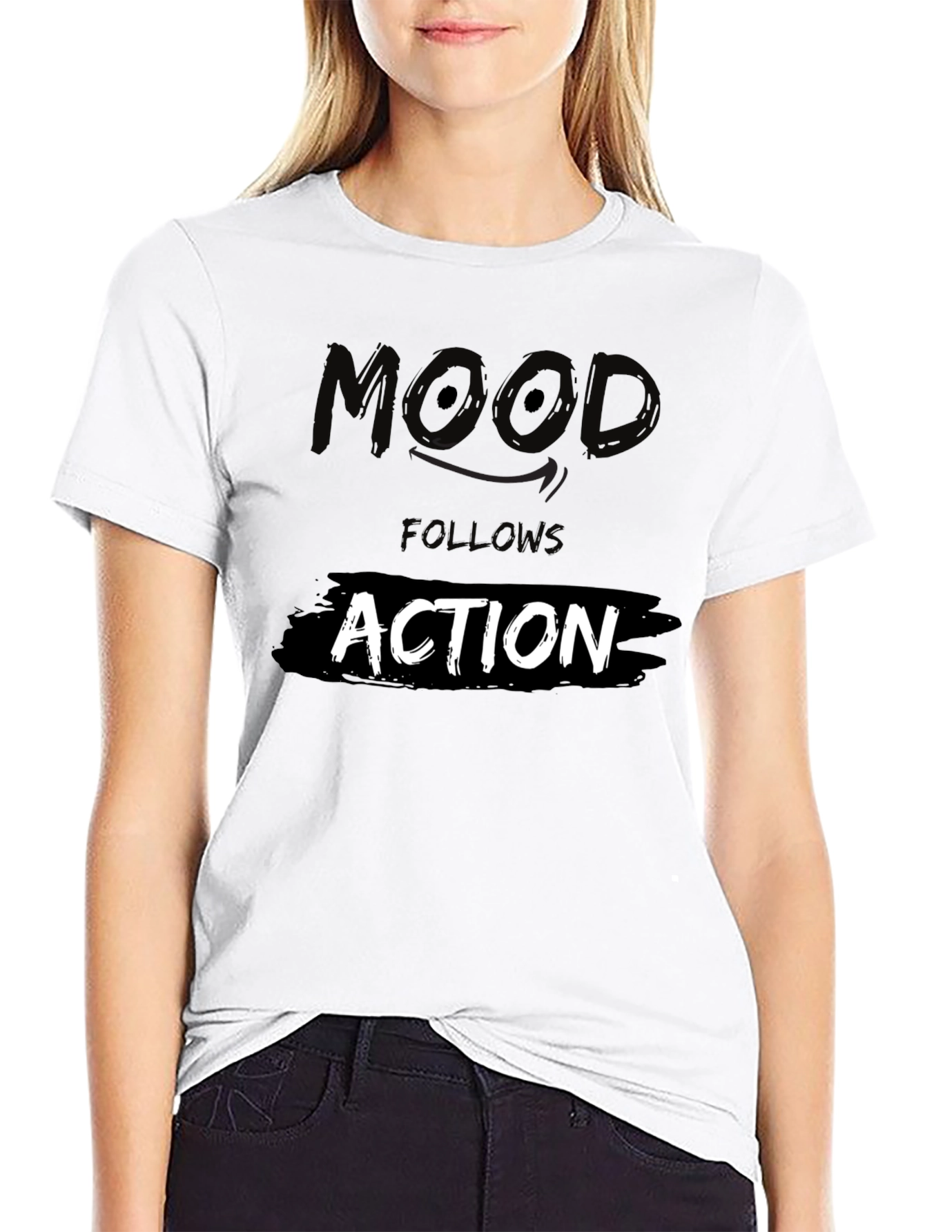 Mood Follows Action Graphic T-Shirt