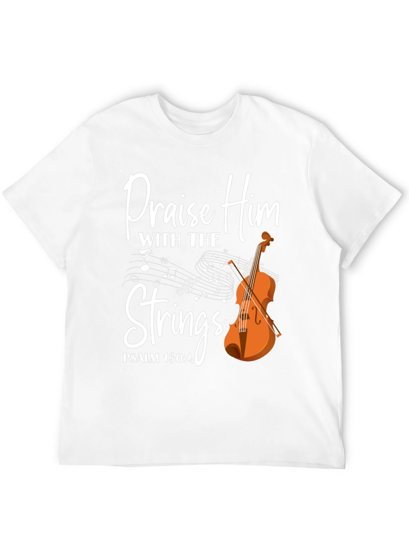Praise Him with Strings T-Shirt - Christian Music Tee