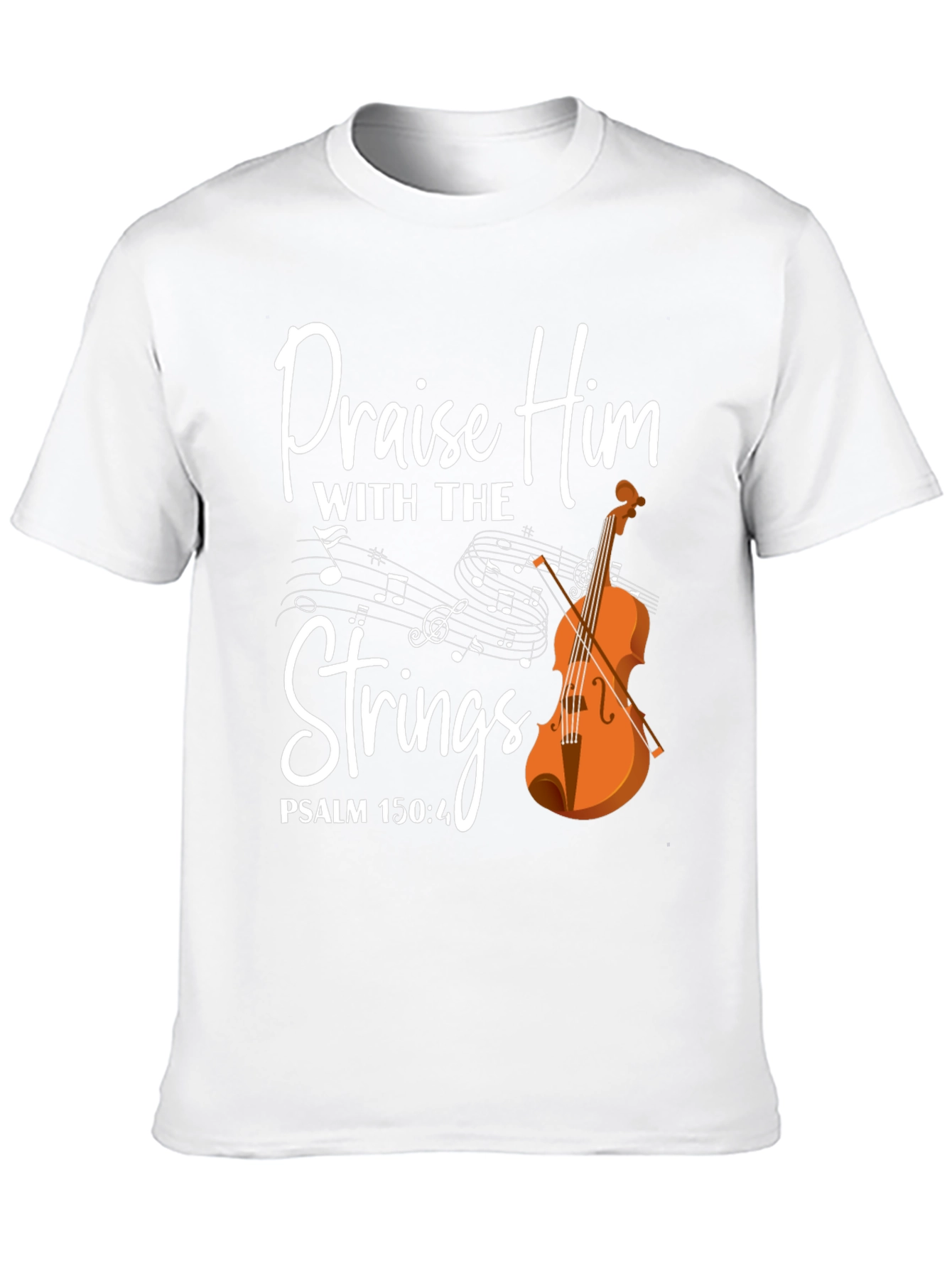 Praise Him with Strings T-Shirt - Christian Music Tee
