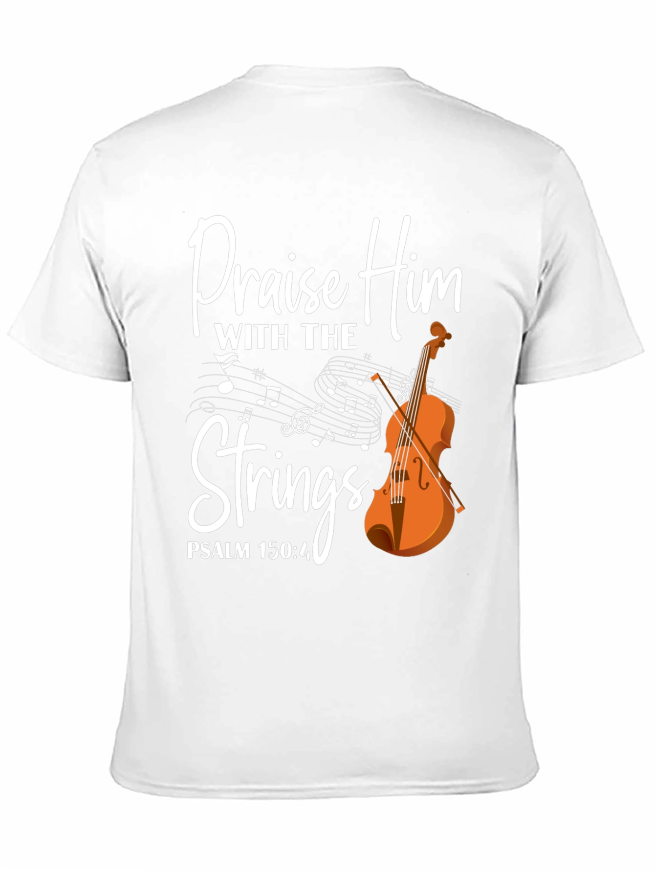 Praise Him with Strings T-Shirt - Christian Music Tee