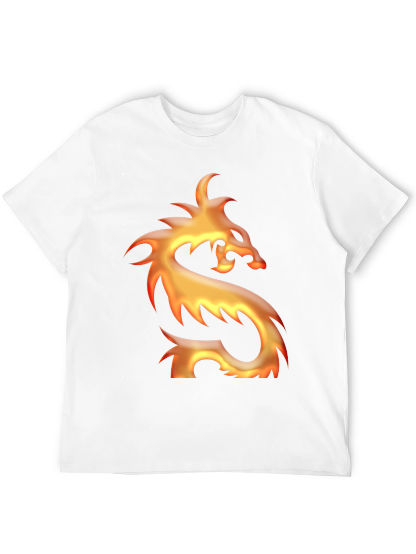 Fiery Dragon Graphic Tee - Mens Black T-Shirt
