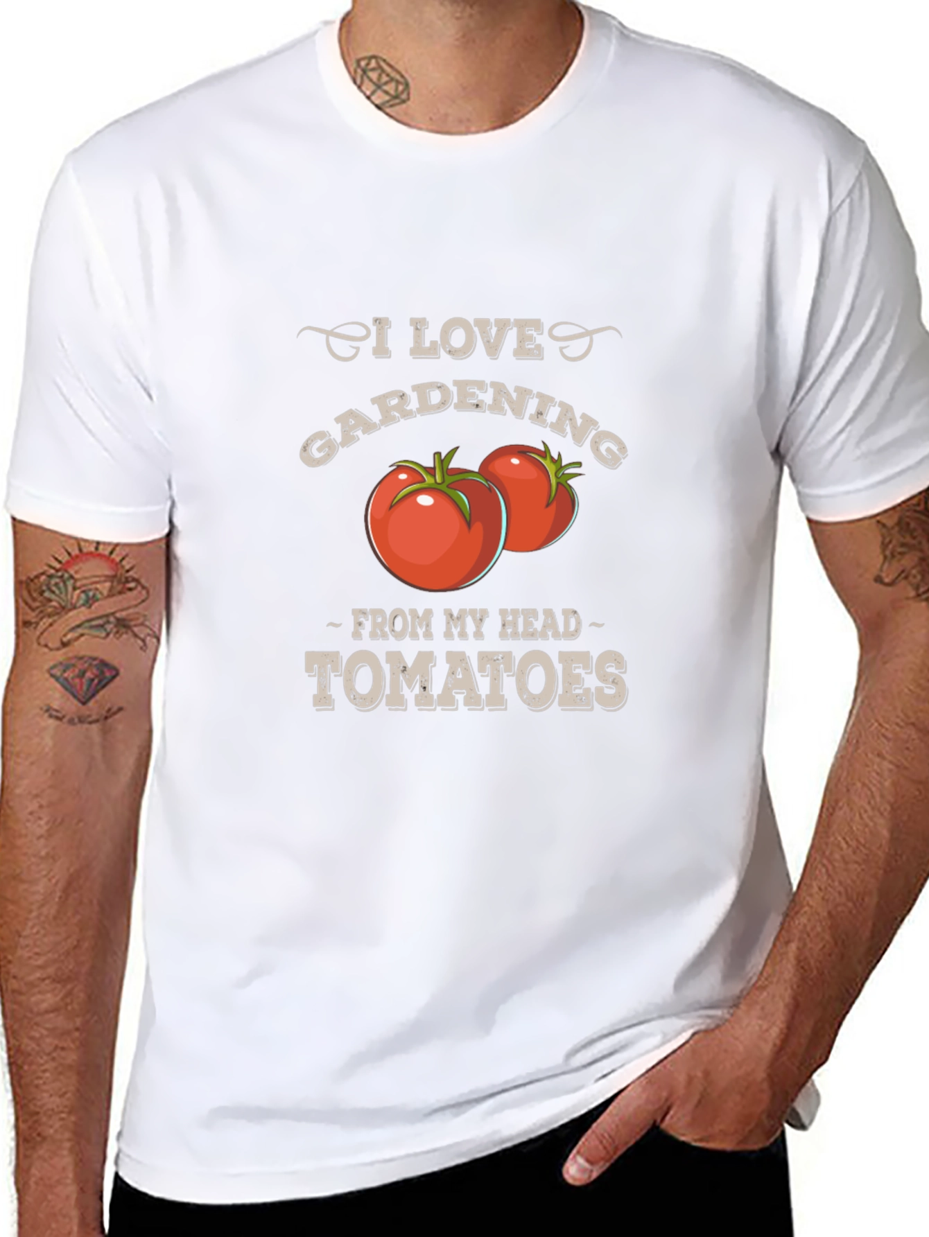I Love Gardening From My Head Tomatoes T-Shirt