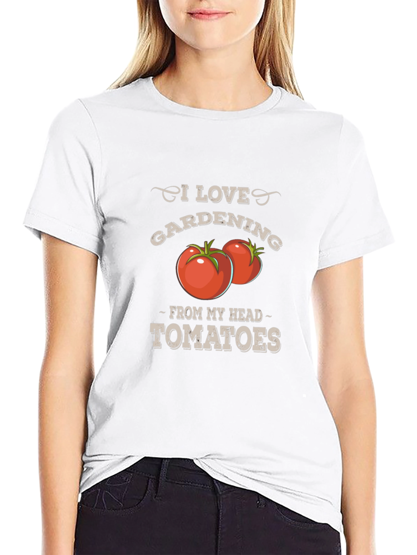 I Love Gardening From My Head Tomatoes T-Shirt