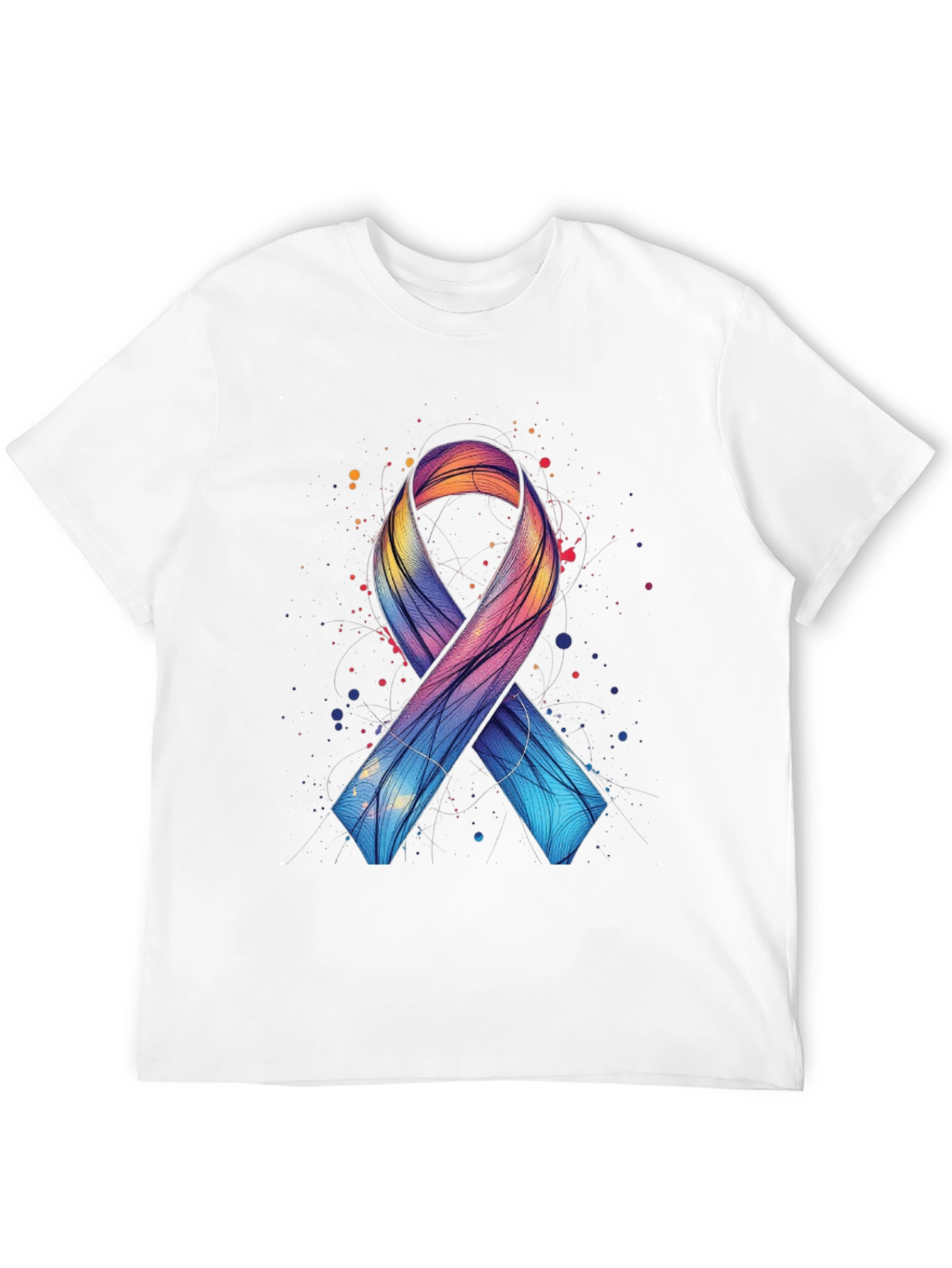 Awareness Ribbon Graphic Tee - Artistic Support Shirt