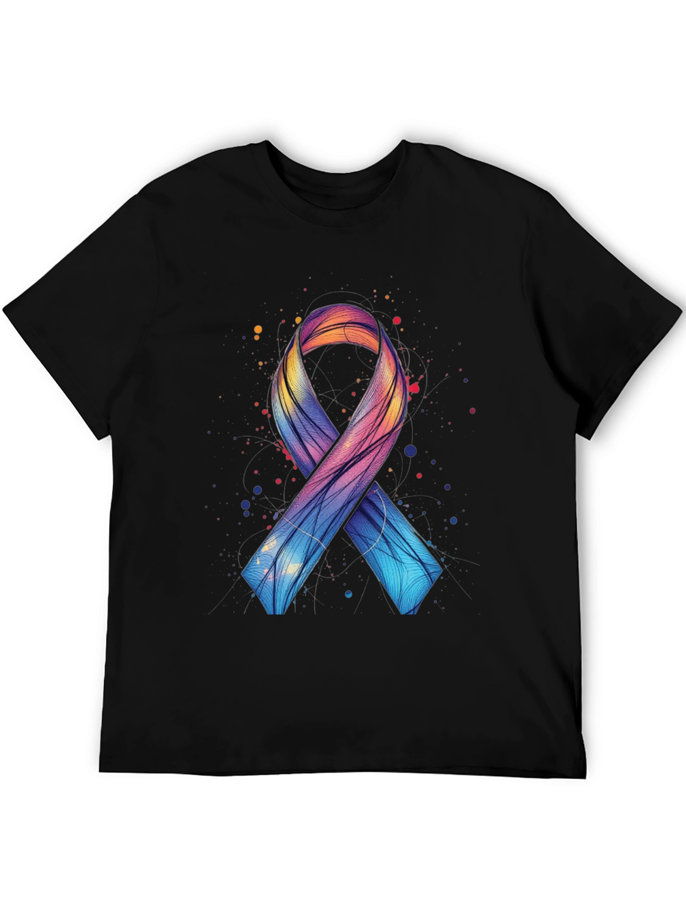 Awareness Ribbon Graphic Tee - Artistic Support Shirt