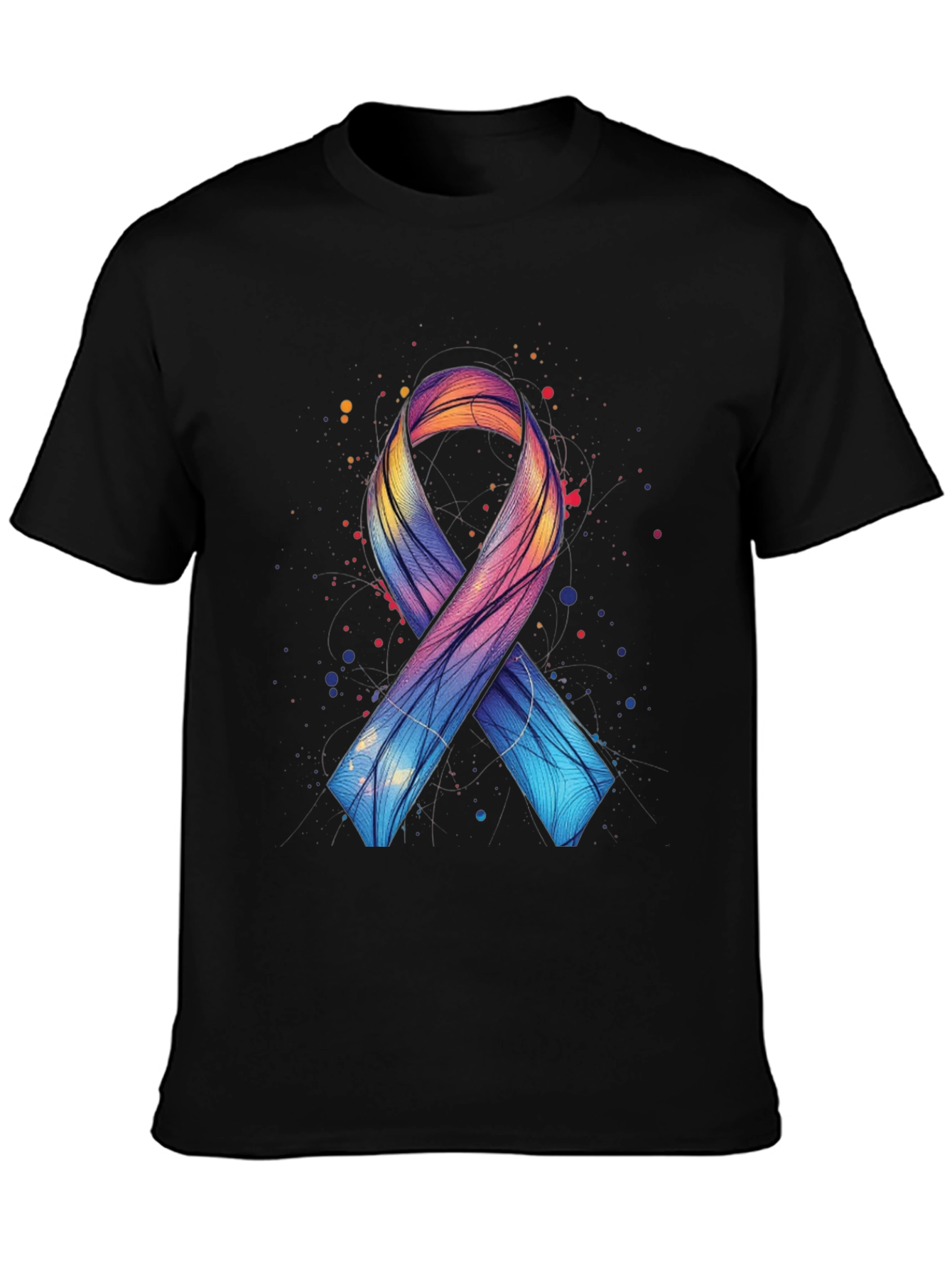 Awareness Ribbon Graphic Tee - Artistic Support Shirt