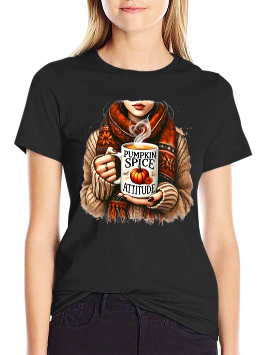 Pumpkin Spice Attitude T-Shirt Fall Graphic Tee