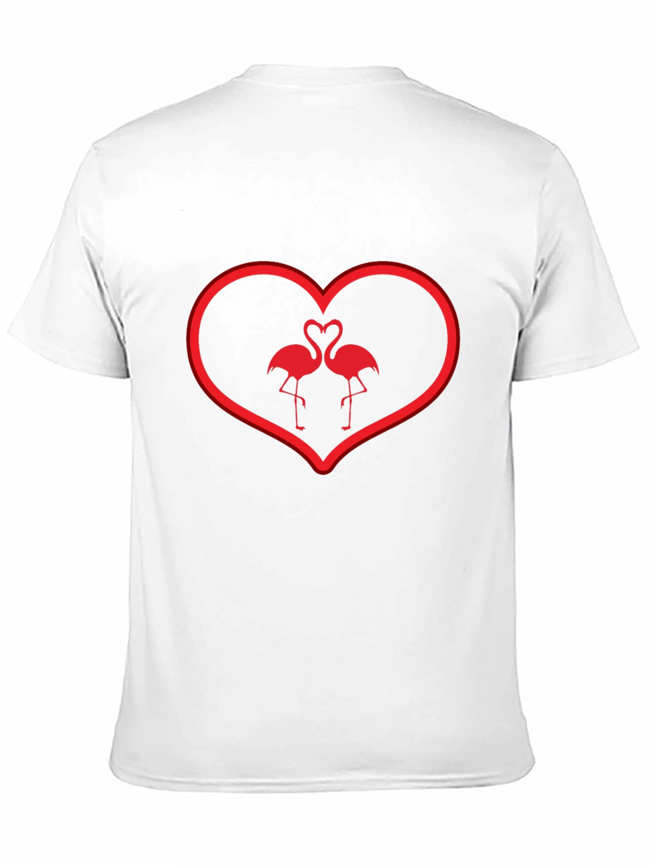 Flamingo Love T-Shirt - Heart Valentines Day Tee