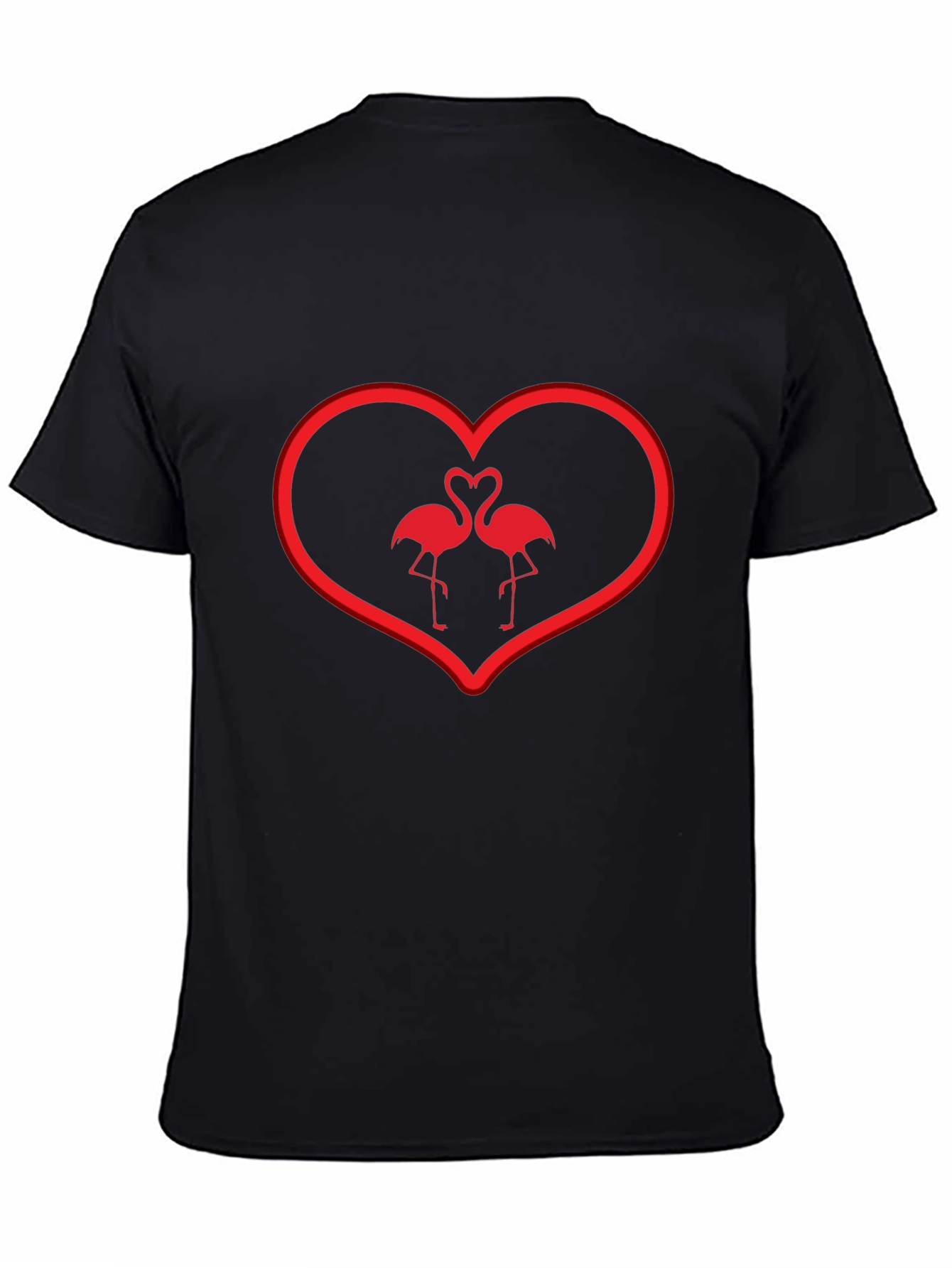 Flamingo Love T-Shirt - Heart Valentines Day Tee