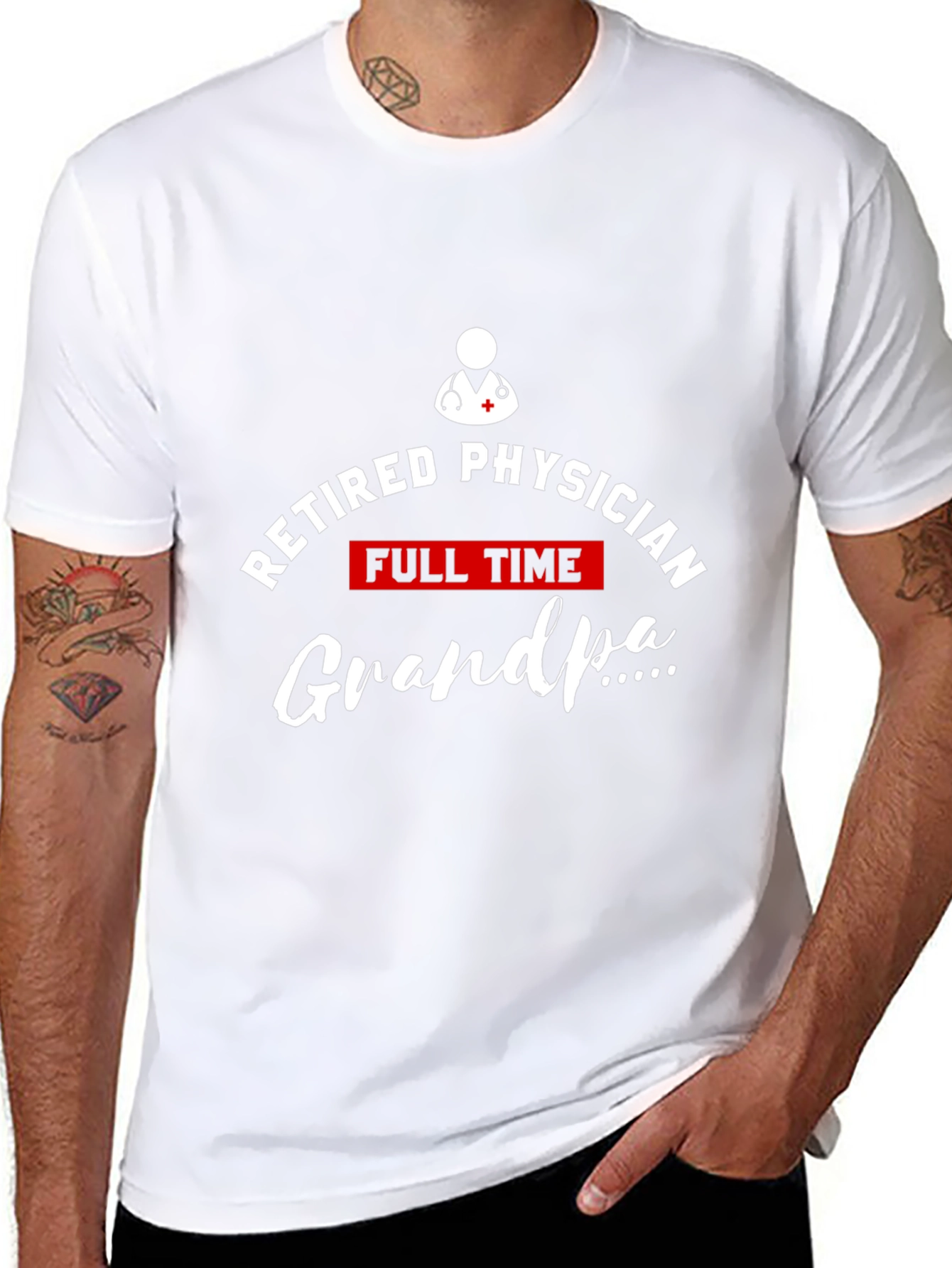 Retired Physician Full Time Grandpa T-Shirt