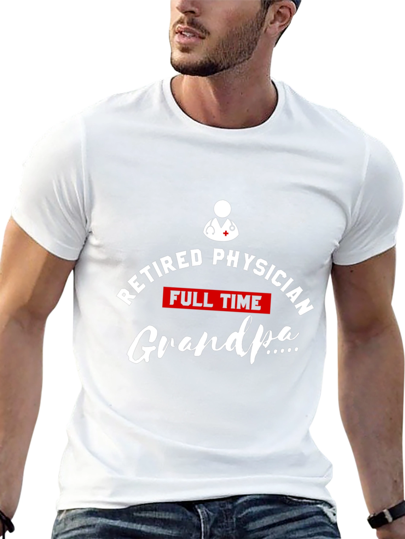 Retired Physician Full Time Grandpa T-Shirt