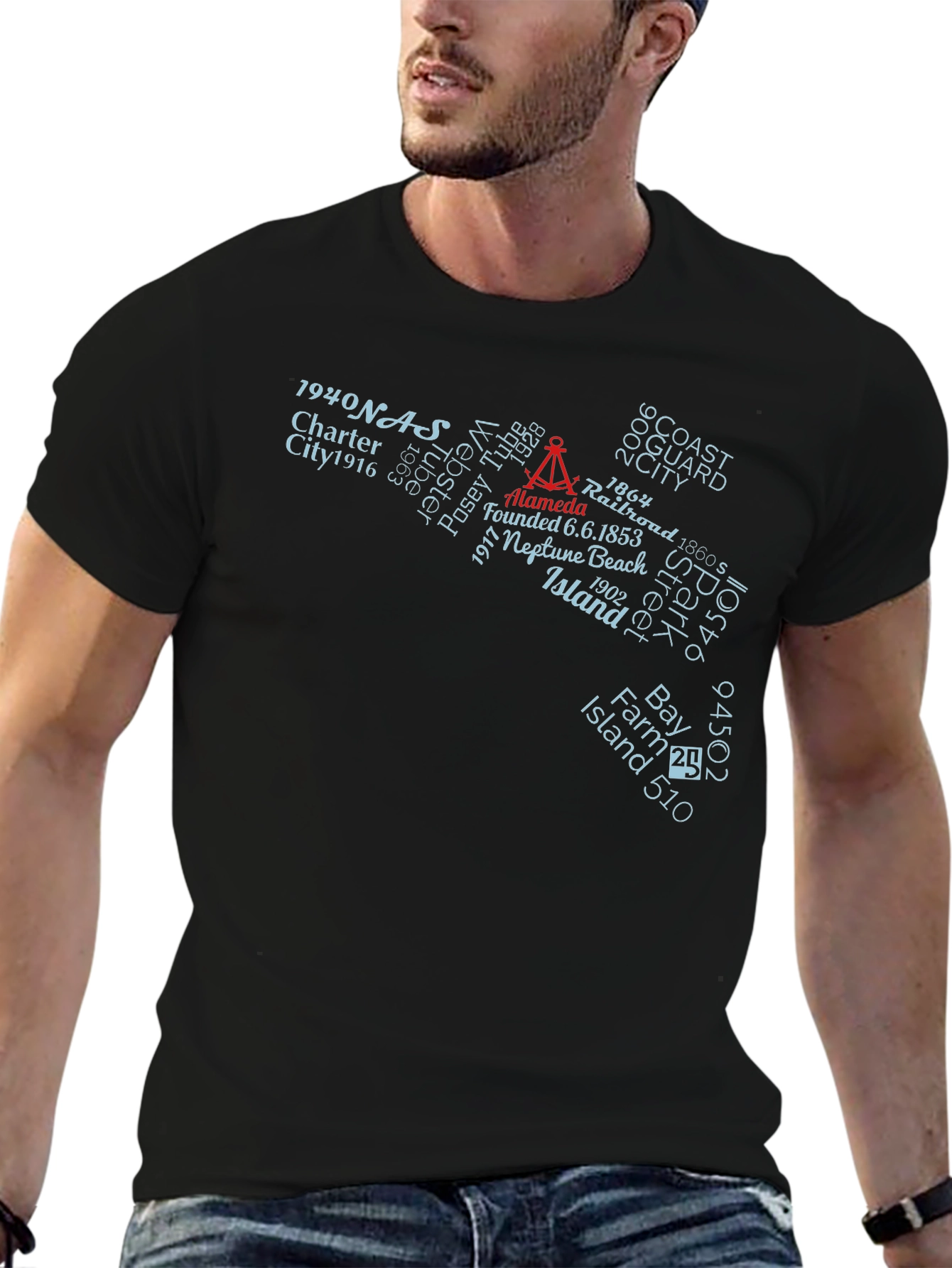 Alameda Island History Graphic T-Shirt