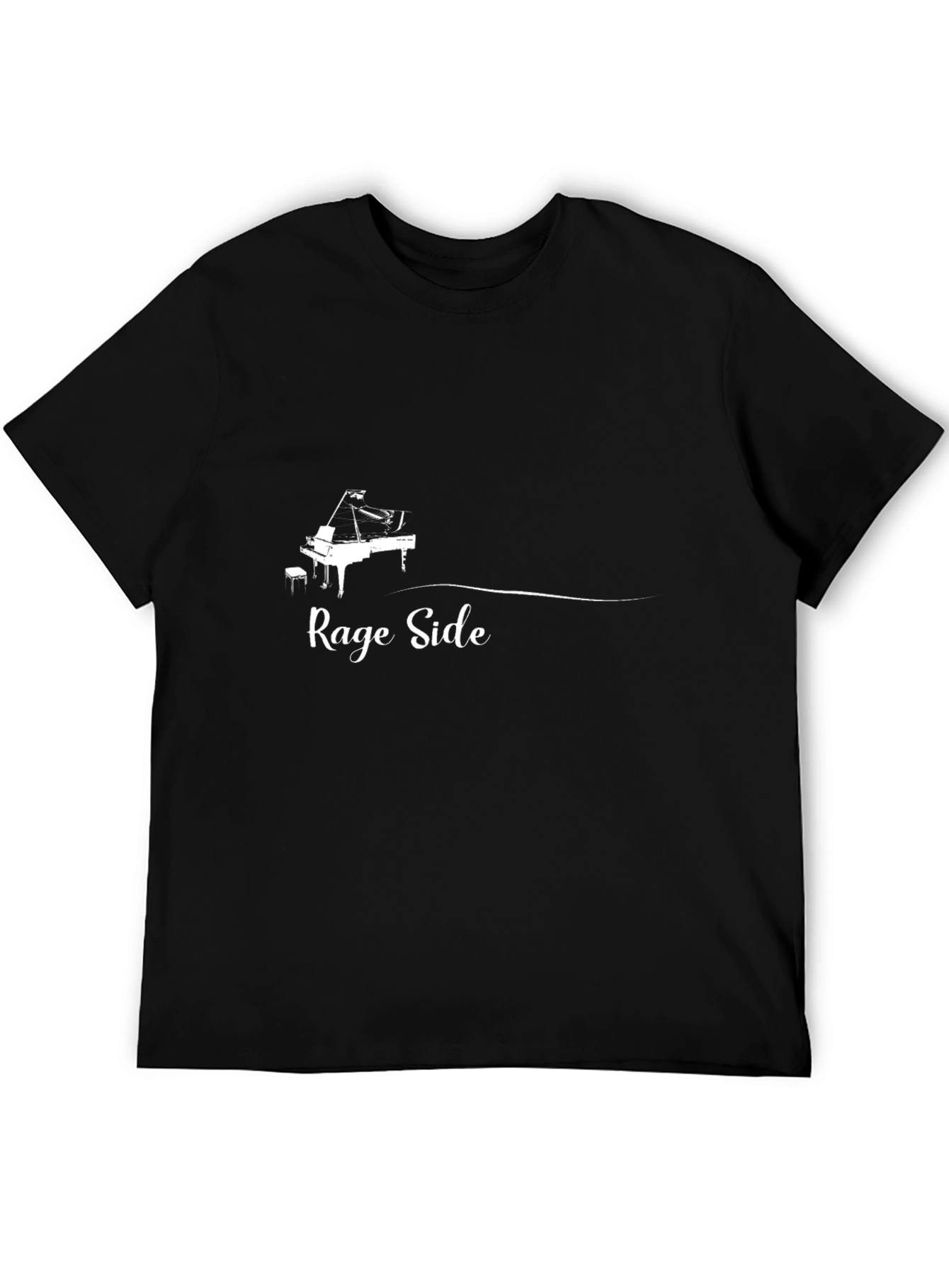 Rage Side Piano Graphic Black T-Shirt