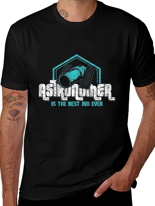 Astronaut Is The Best Job Ever Black T-Shirt